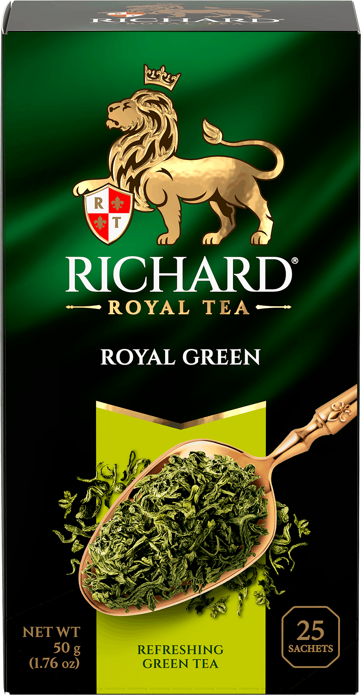 Изображение товара Зеленый чай RICHARD Royal Green 25 пакетов - натуральный бодрящий напиток Изображение товара Зеленый чай RICHARD Royal Green 25 пакетов - натуральный бодрящий напиток