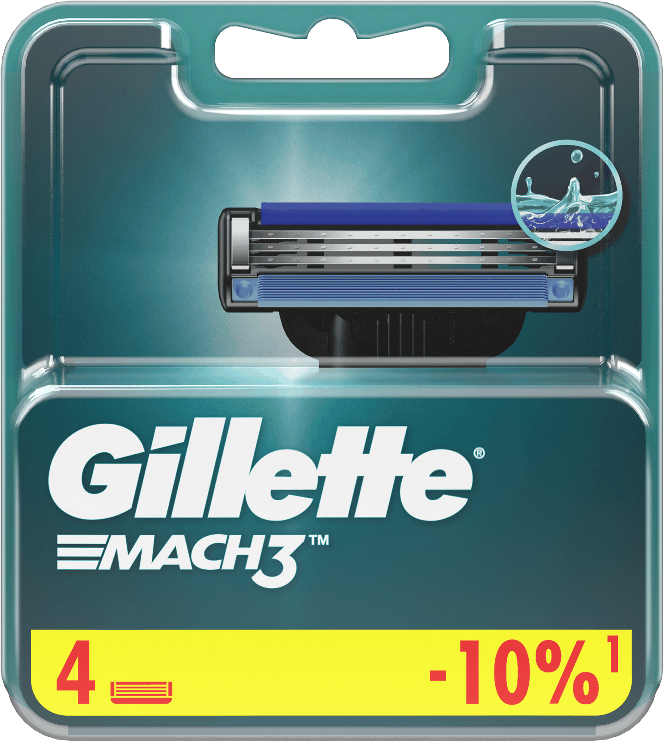 Изображение товара Кассеты сменные для бритья GILLETTE Mach3, 4шт Изображение товара Кассеты сменные для бритья GILLETTE Mach3, 4шт
