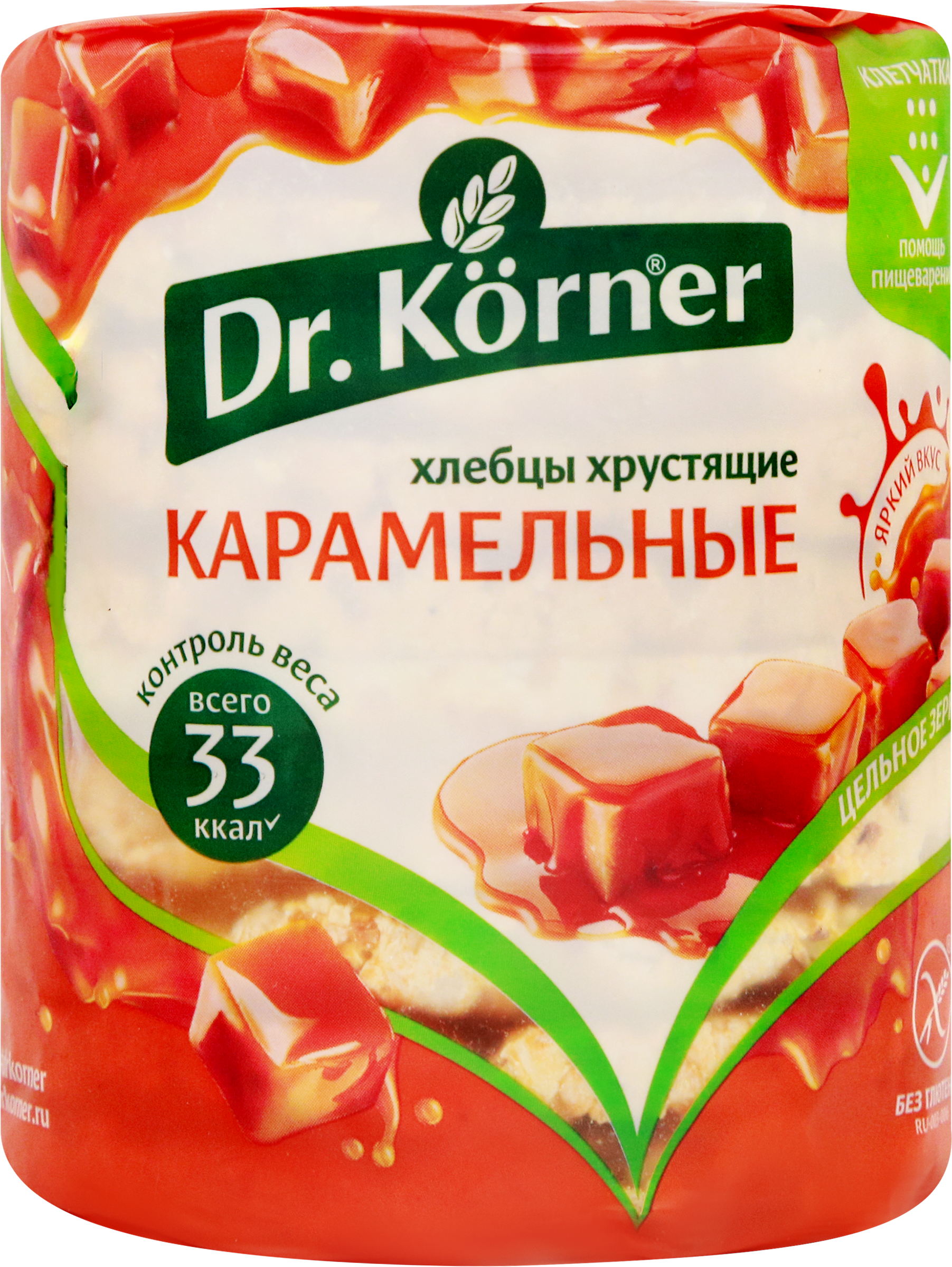 Изображение товара Рисово-кукурузные хлебцы DR KORNER Карамельные 90г сладкое питание здоровый перекус