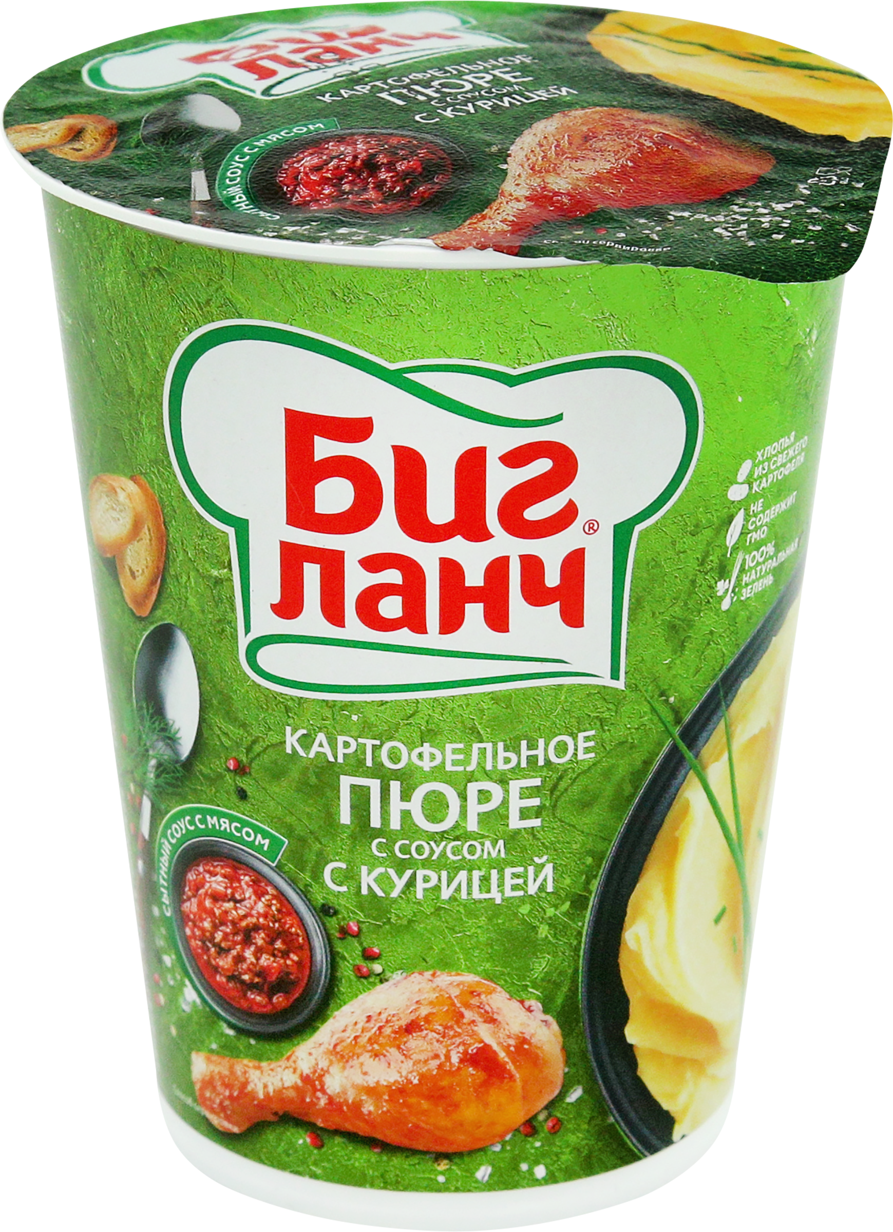Изображение товара Пюре картофельное БИГ ЛАНЧ с соусом с курицей, 50г Изображение товара Пюре картофельное БИГ ЛАНЧ с соусом с курицей, 50г