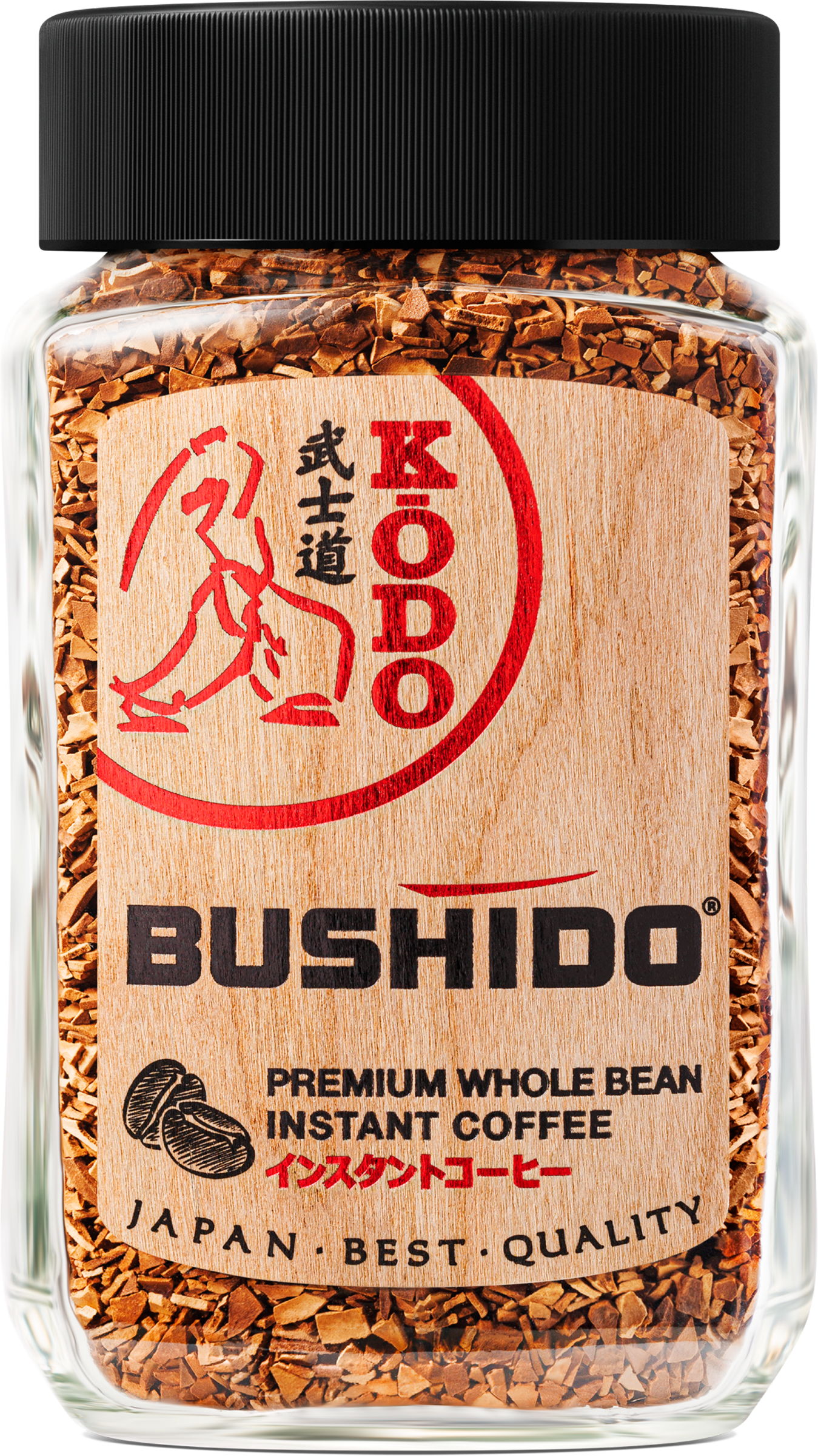 Изображение товара Кофе растворимый BUSHIDO Kodo сублимированный, 95г в стеклянной банке Изображение товара Кофе растворимый BUSHIDO Kodo сублимированный, 95г в стеклянной банке