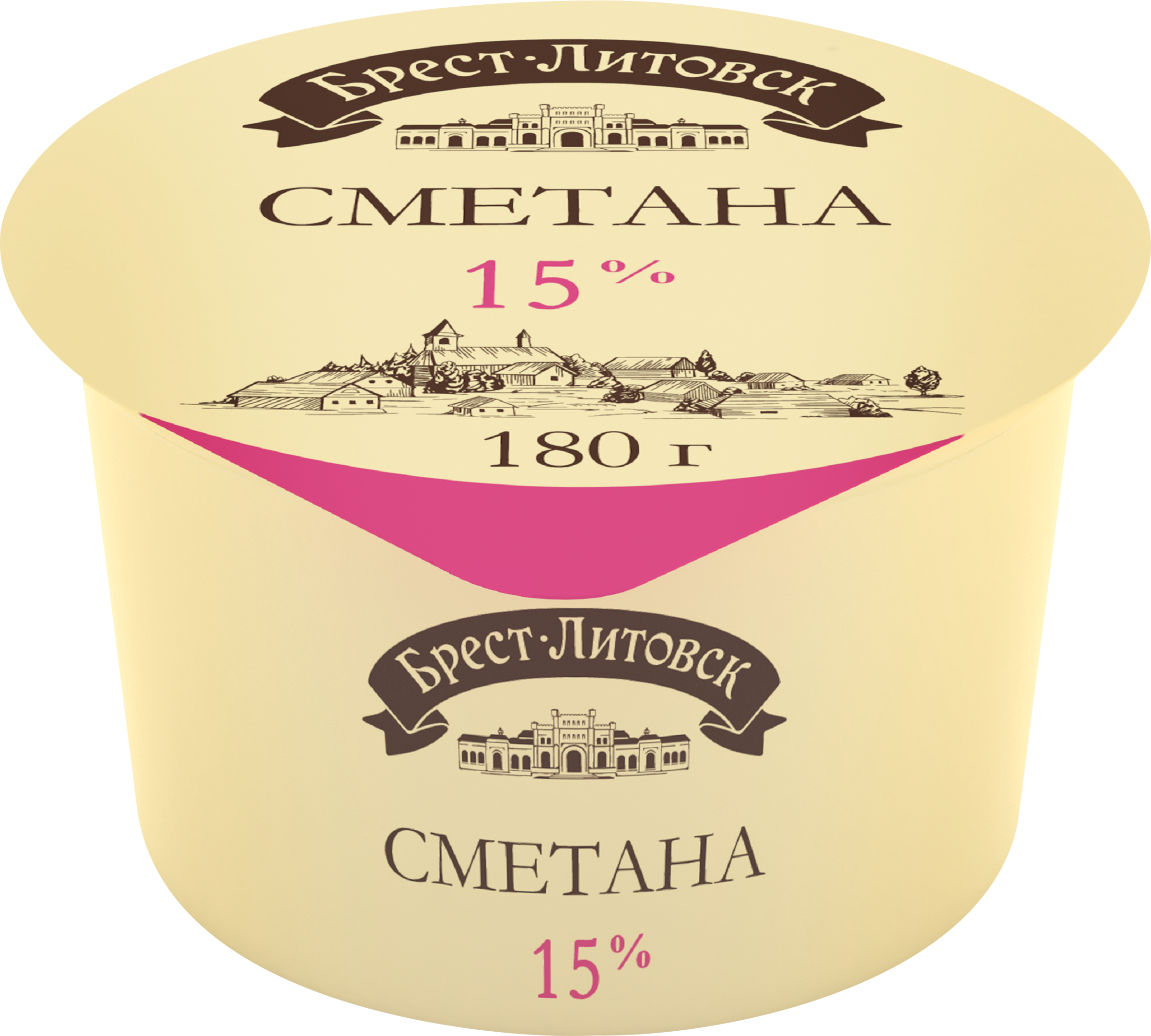 Изображение товара Сметана БРЕСТ-ЛИТОВСК 15% натуральная, 180 г