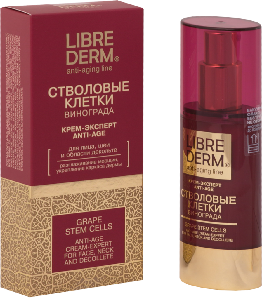 Изображение товара Крем-эксперт для лица LIBREDERM Anti-Age Стволовые клетки винограда, 50мл Изображение товара Крем-эксперт для лица LIBREDERM Anti-Age Стволовые клетки винограда, 50мл