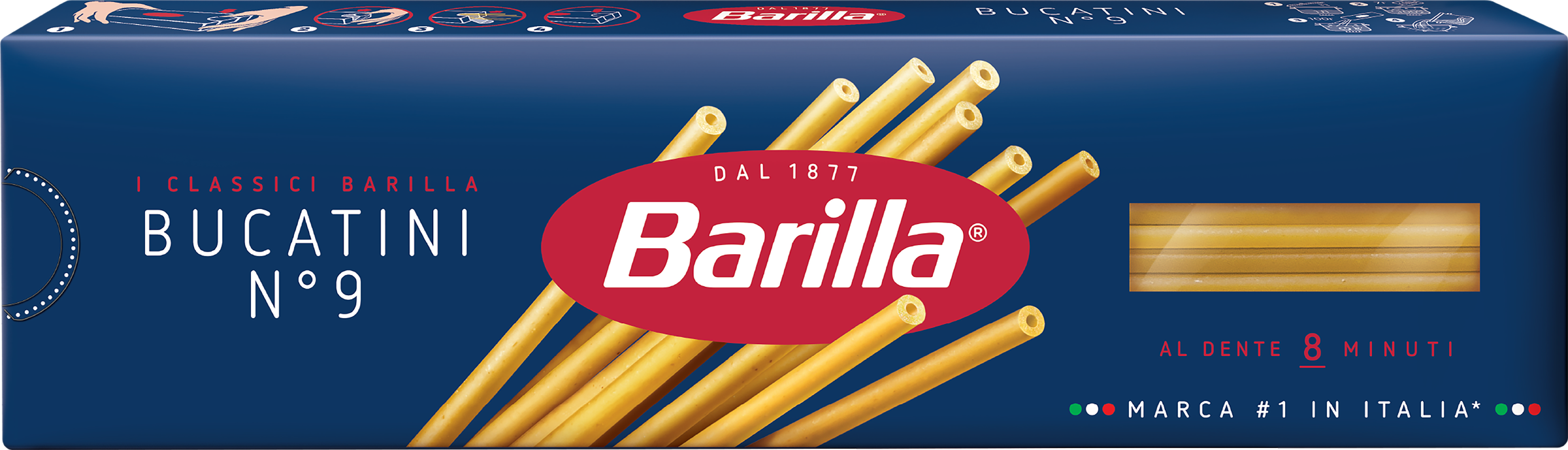 Изображение товара Макароны BARILLA Bucatini n. 9 высший сорт, 400г - традиционная итальянская паста для творчества