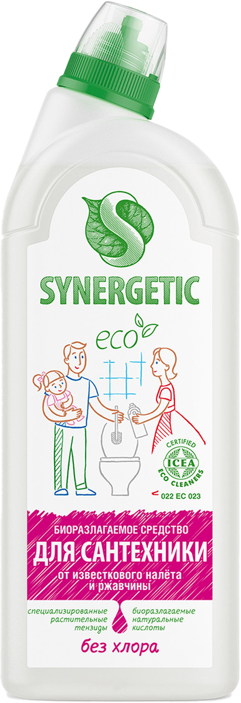 Изображение товара Средство для мытья сантехники SYNERGETIC, 1л - Эффективная чистота без запаха