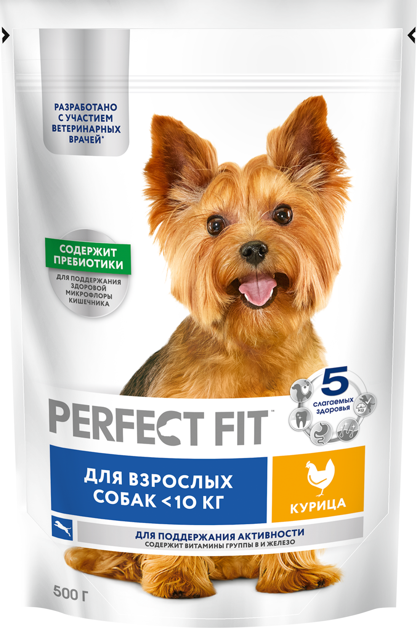 Изображение товара PERFECT FIT сухой корм с курицей для мелких пород 500 г