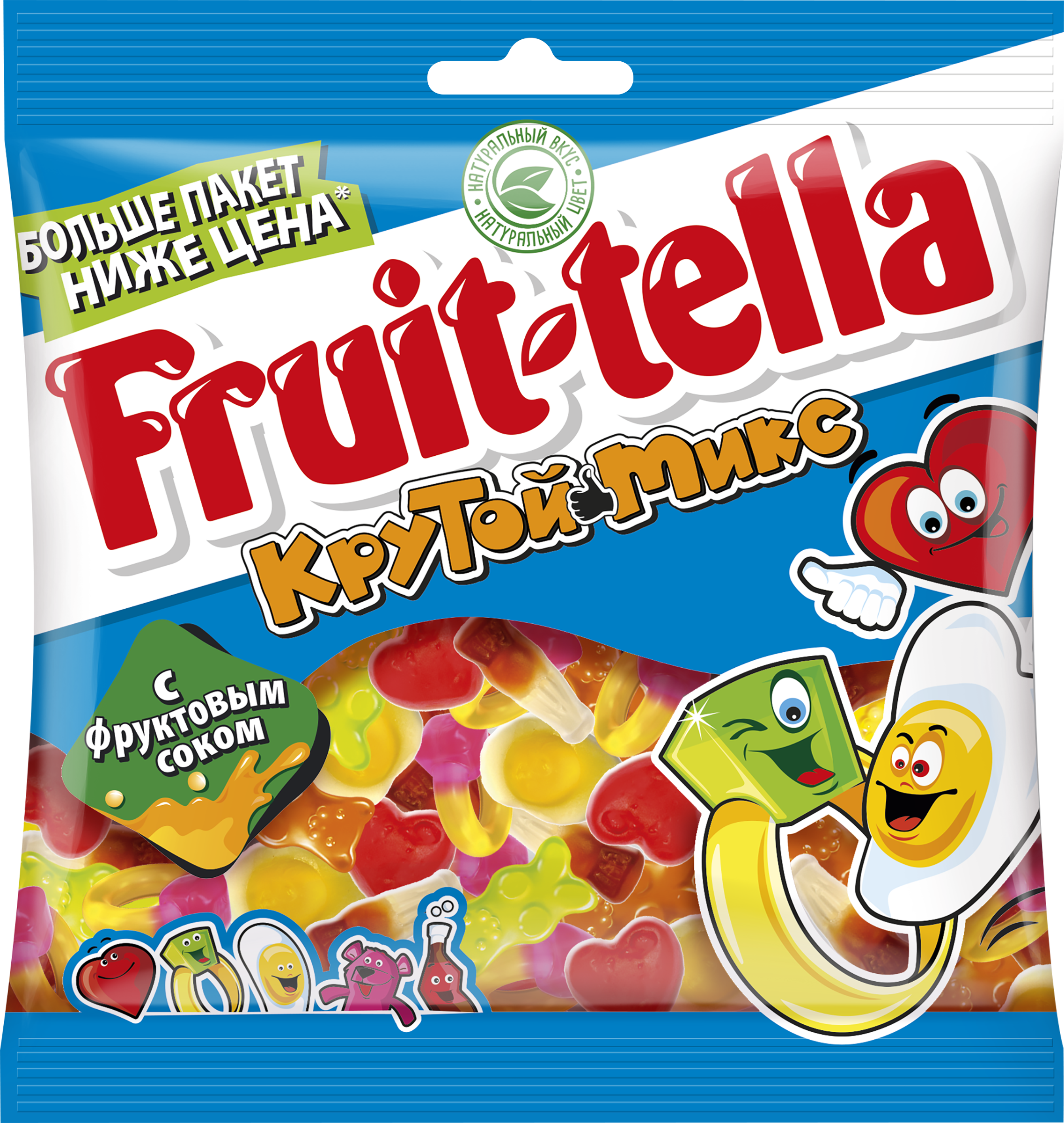 Изображение товара Мармелад жевательный FRUIT TELLA Крутой микс 150г натуральный фруктовый состав