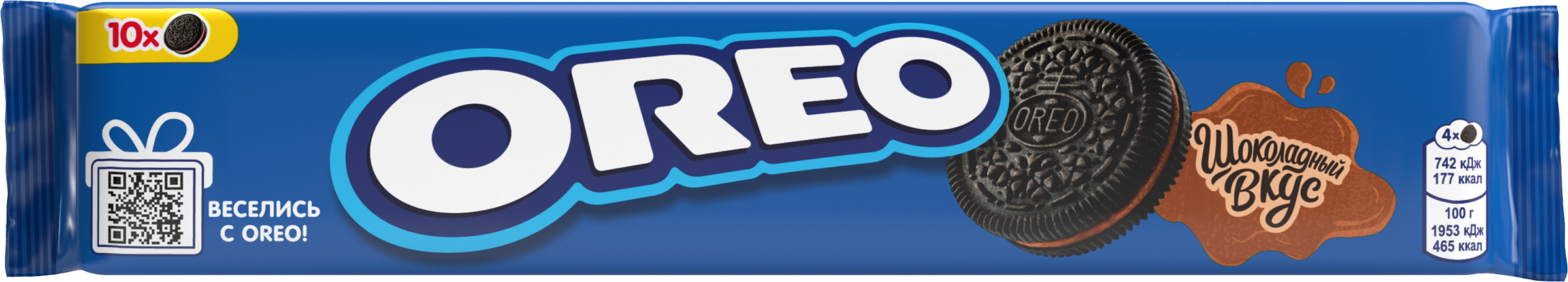 Изображение товара Печенье OREO с какао и начинкой с вкусом шоколада, 95г