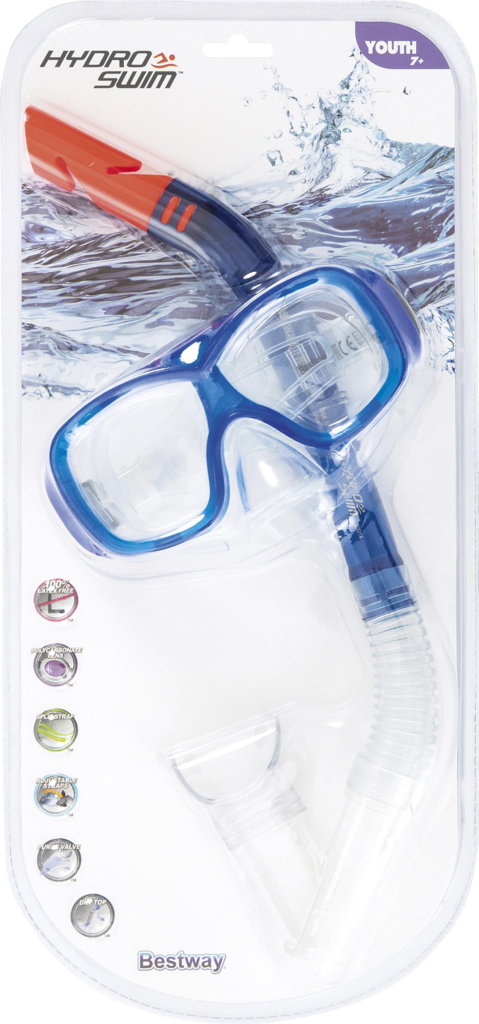 Изображение товара Набор для ныряния BESTWAY Hydro-Swim, маска и трубка, Арт. 24032 Изображение товара Набор для ныряния BESTWAY Hydro-Swim, маска и трубка, Арт. 24032