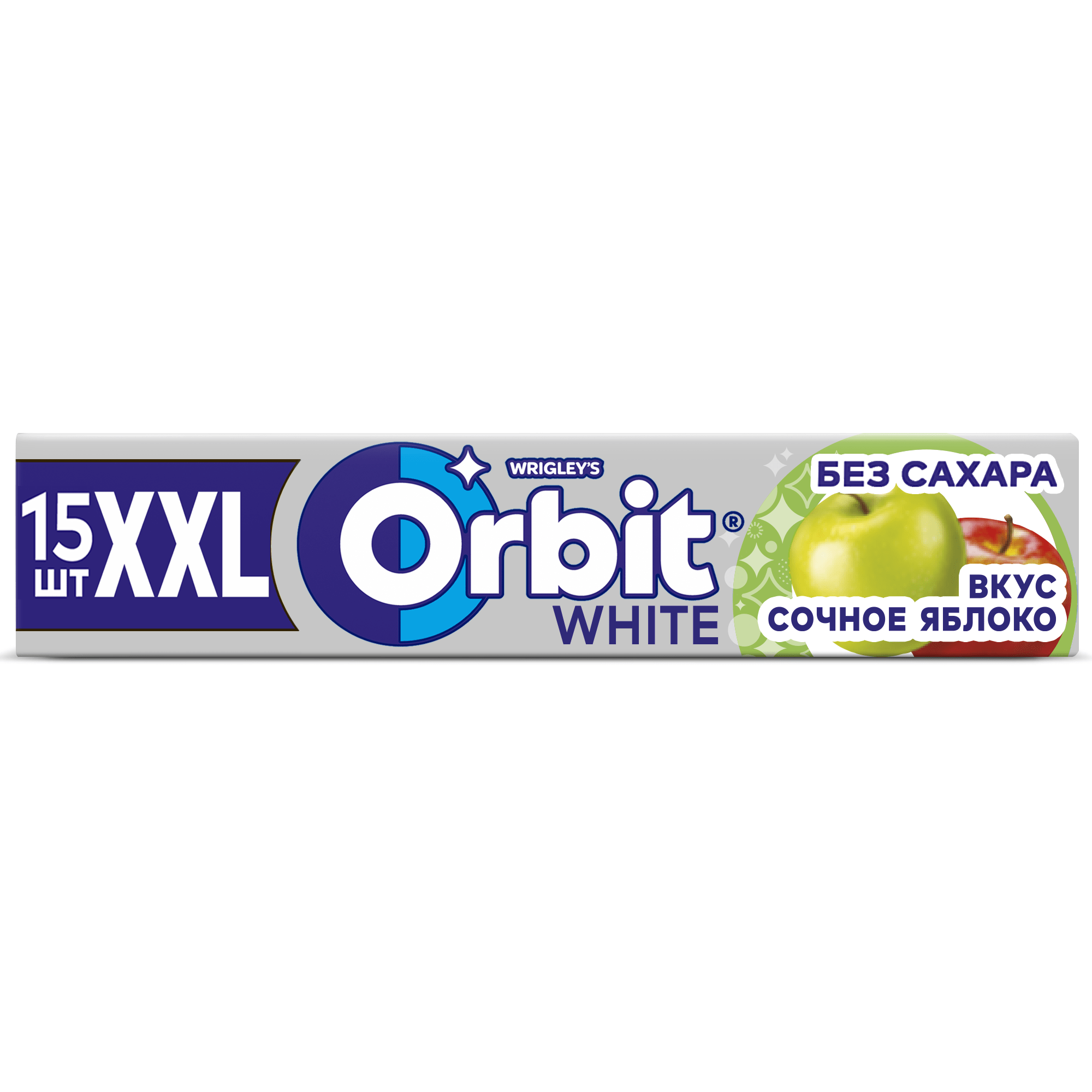 Изображение товара Жевательная резинка ORBIT Белоснежный Сочное яблоко XXL, 20,4г Изображение товара Жевательная резинка ORBIT Белоснежный Сочное яблоко XXL, 20,4г