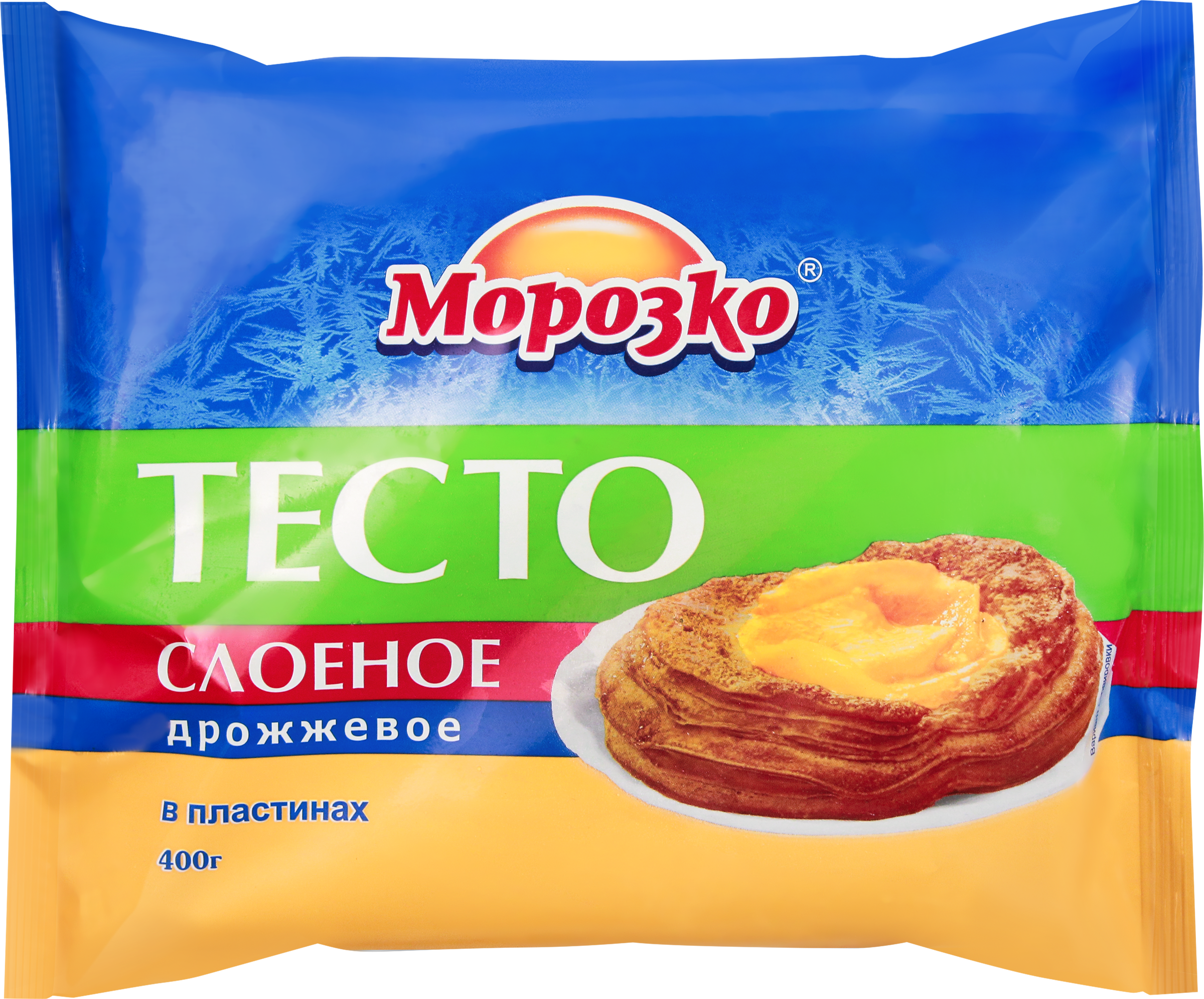 Изображение товара Дрожжевое слоеное тесто МОРОЗКО 400г - быстрое и вкусное приготовление выпечки Изображение товара Дрожжевое слоеное тесто МОРОЗКО 400г - быстрое и вкусное приготовление выпечки