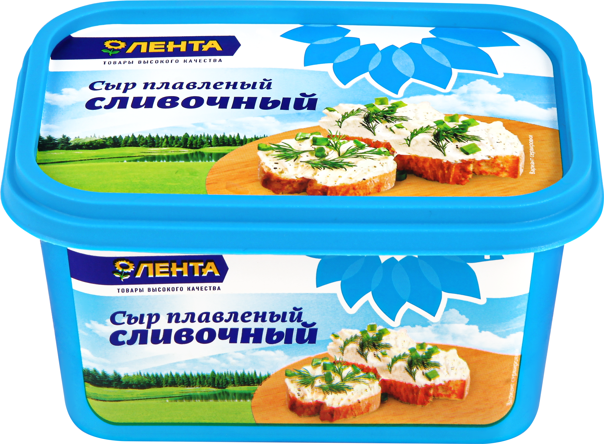 Изображение товара Плавленый сыр ЛЕНТА Сливочный 50% для намазывания и кулинарии