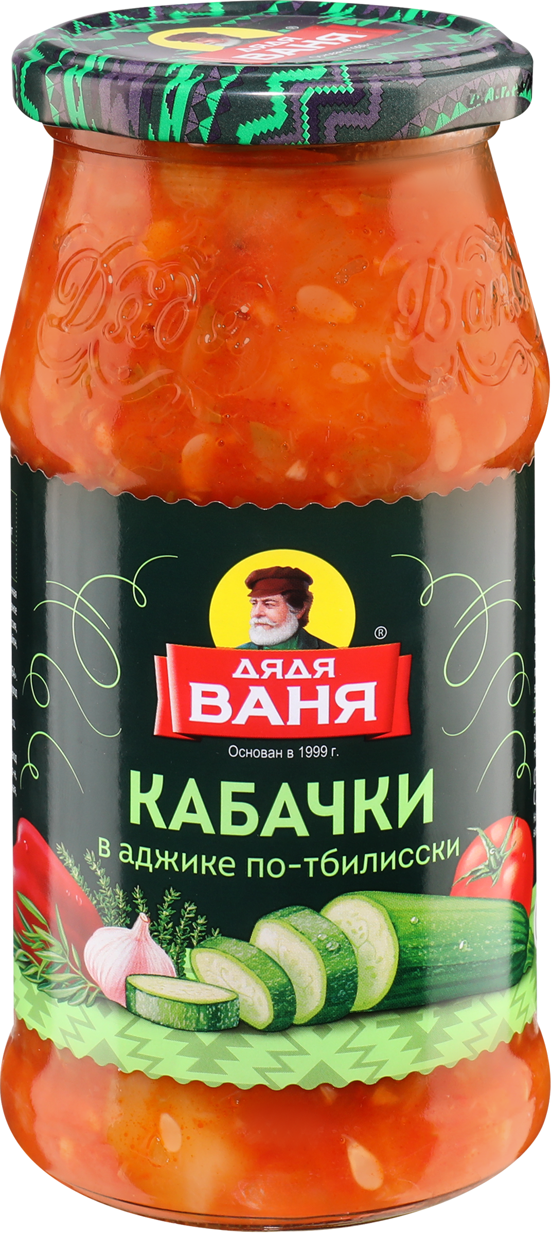 Изображение товара Кабачки в аджике ДЯДЯ ВАНЯ По-тбилисски 460г натуральная консервация Изображение товара Кабачки в аджике ДЯДЯ ВАНЯ По-тбилисски 460г натуральная консервация