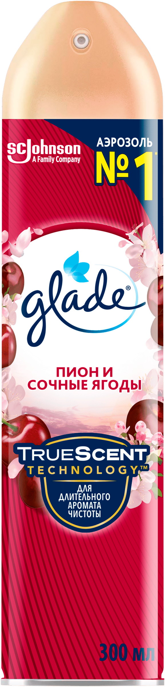 Изображение товара Освежитель воздуха GLADE Пион и сочные ягоды, 300мл