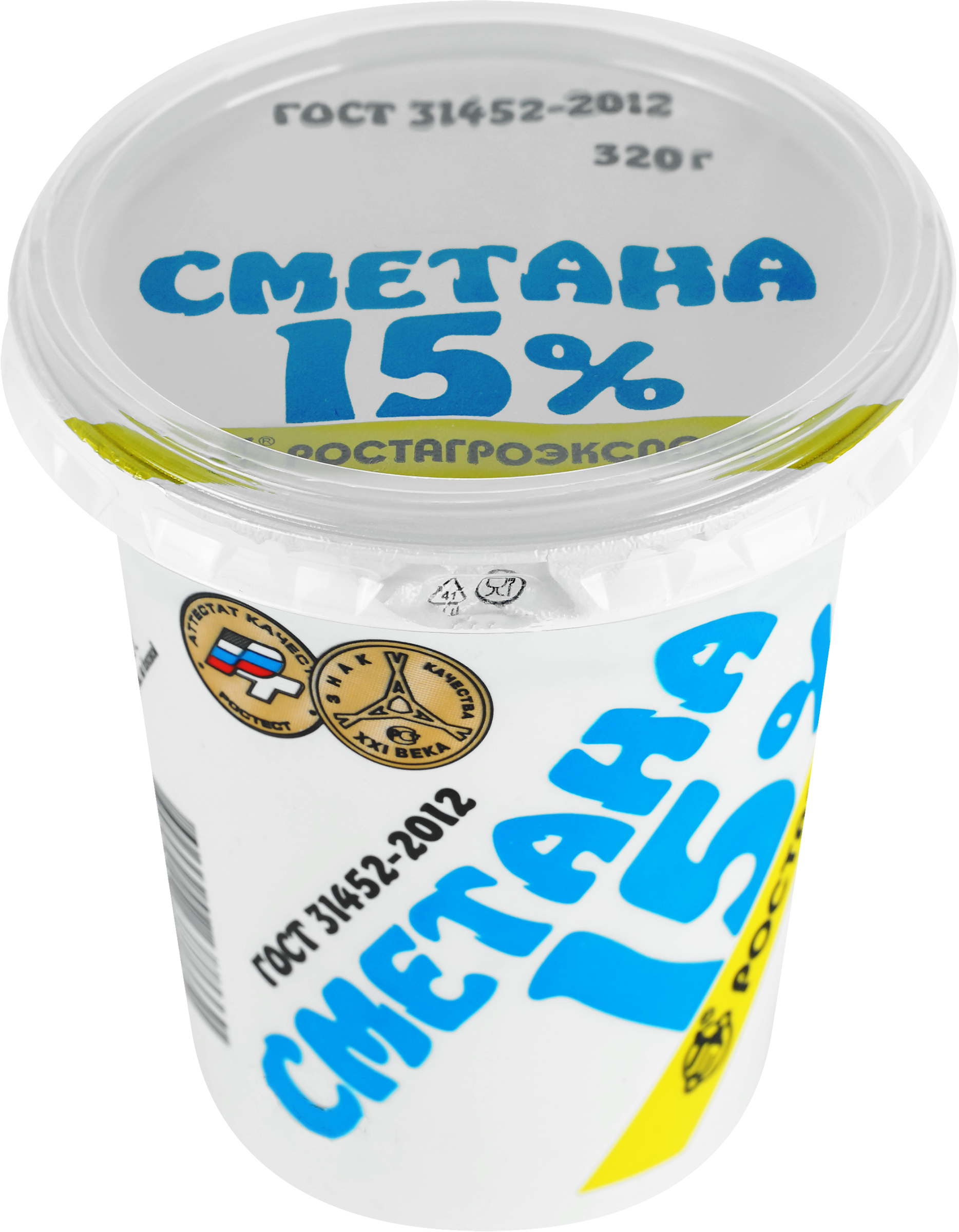 Изображение товара Сметана РОСТАГРОЭКСПОРТ 15% 320 г натуральный продукт ГОСТ Россия Изображение товара Сметана РОСТАГРОЭКСПОРТ 15% 320 г натуральный продукт ГОСТ Россия