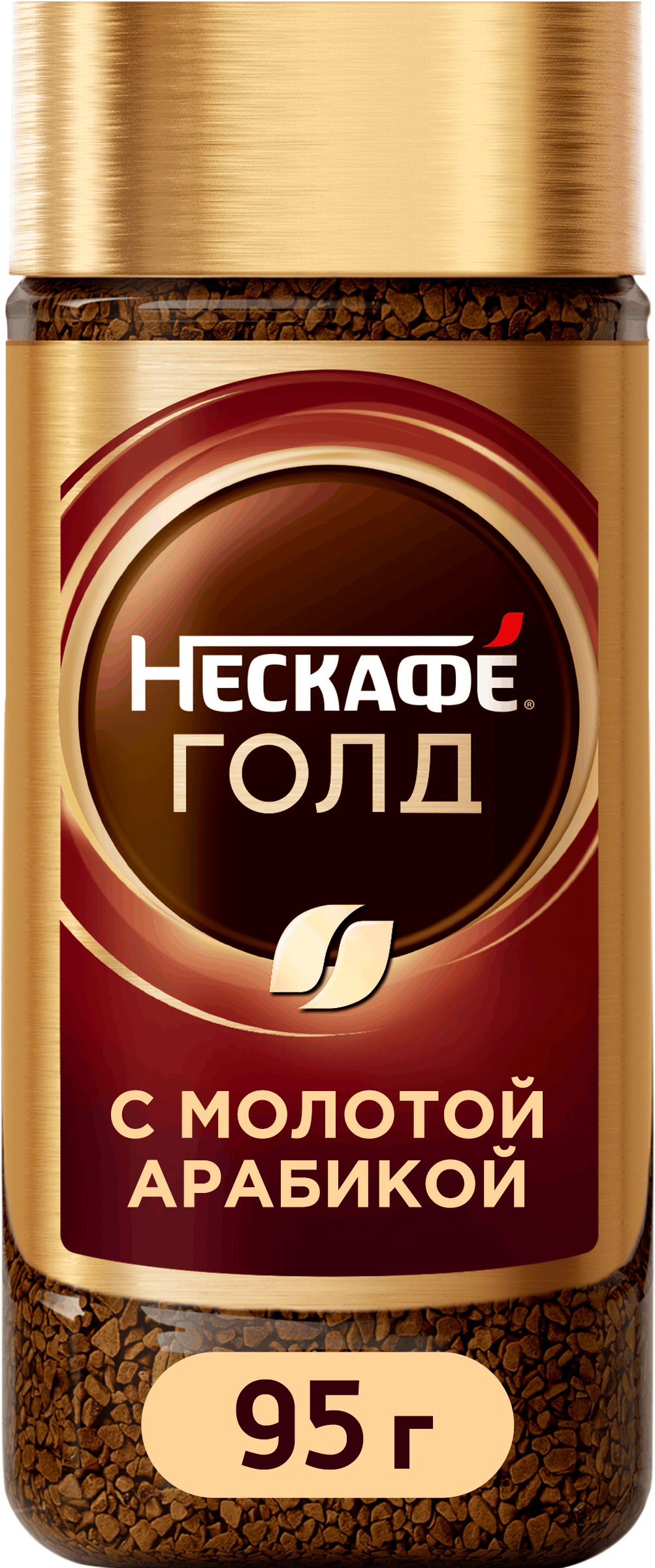 Изображение товара Кофе растворимый НЕСКАФЕ Голд 95 г натуральный сублимированный Изображение товара Кофе растворимый НЕСКАФЕ Голд 95 г натуральный сублимированный