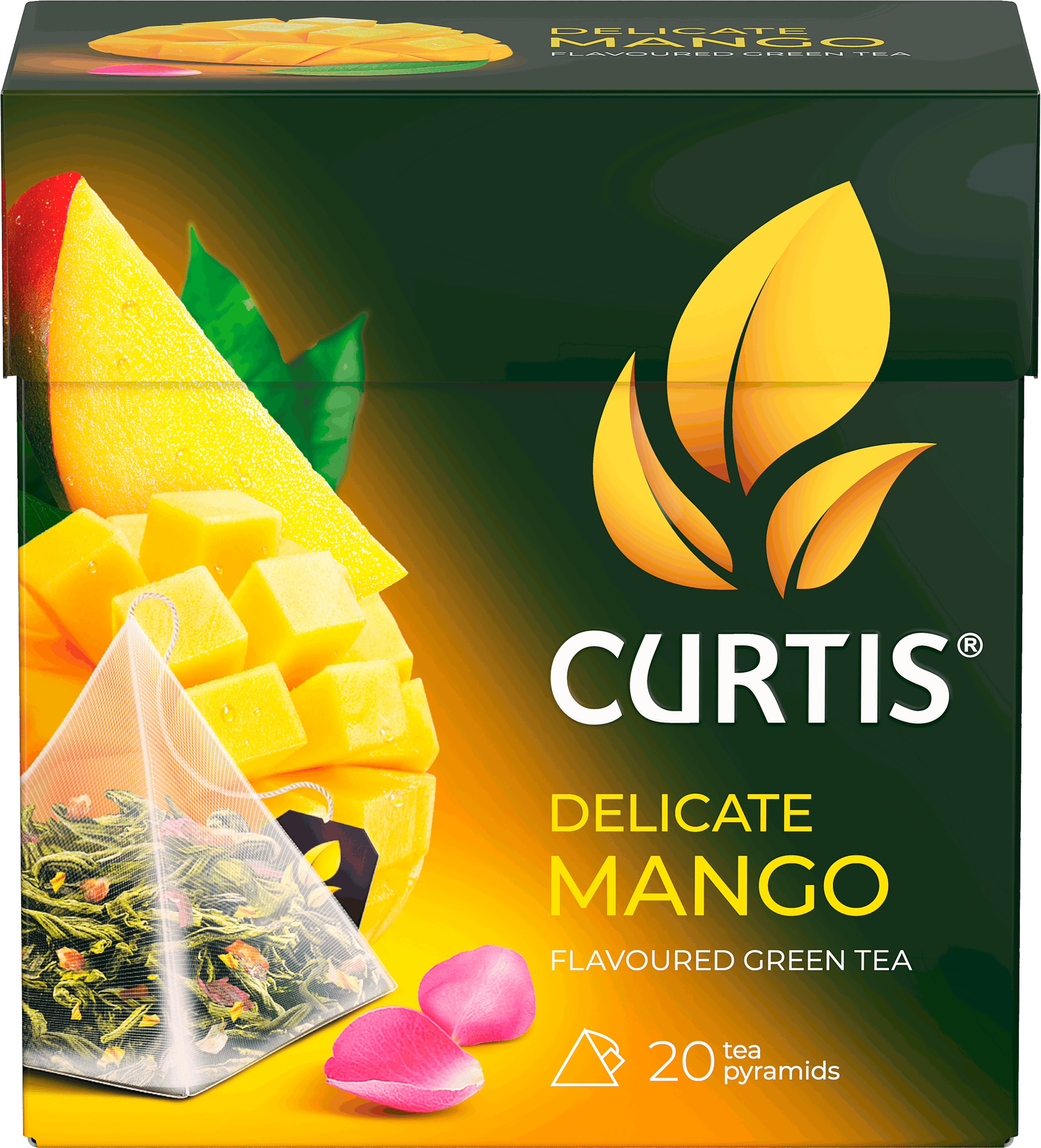 Изображение товара Зеленый чай CURTIS Нежный манго с кусочками ананаса и лепестками цветов 20пир Изображение товара Зеленый чай CURTIS Нежный манго с кусочками ананаса и лепестками цветов 20пир