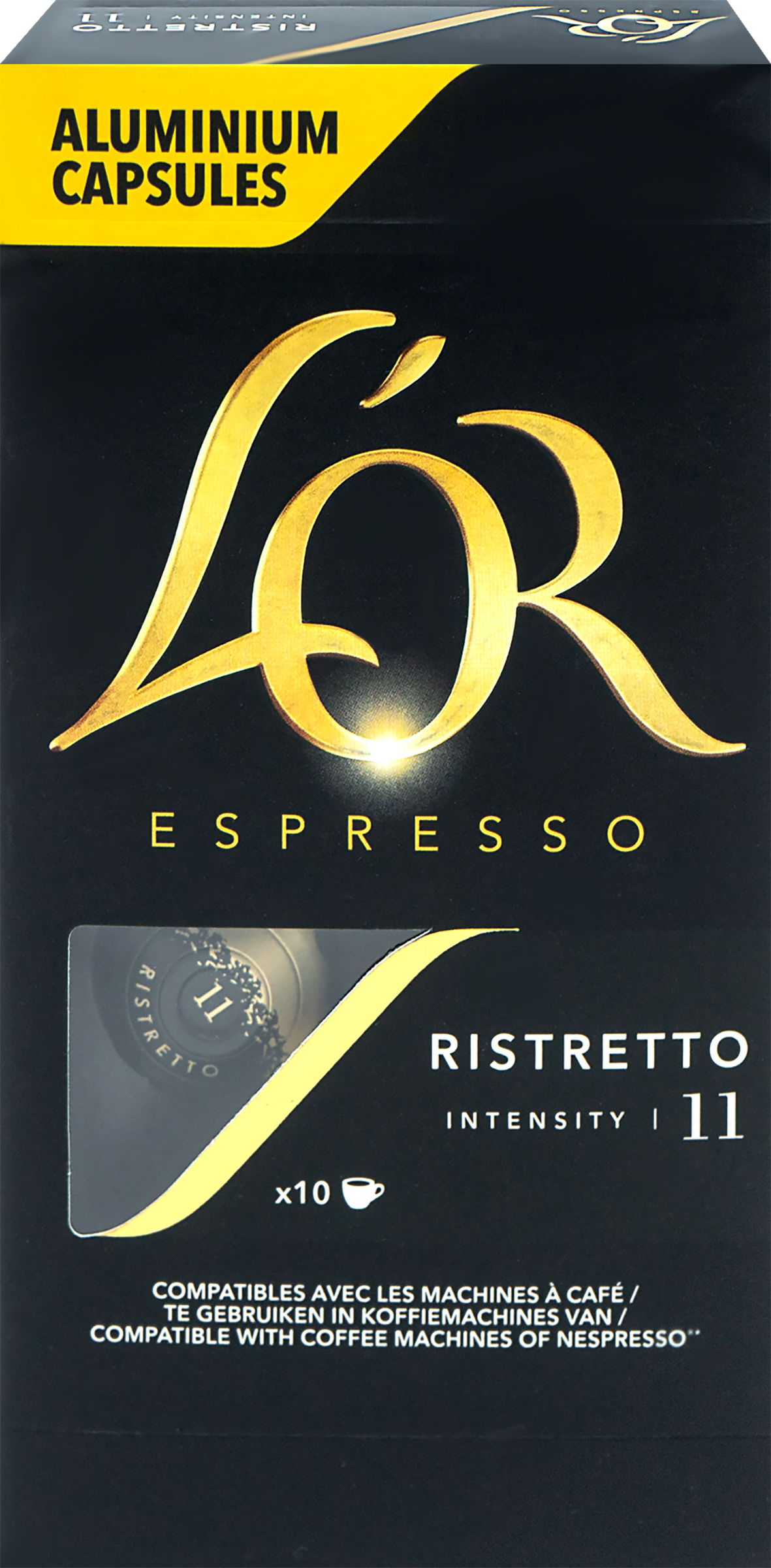 Изображение товара Кофе молотый в капсулах L’OR Espresso Ristretto натуральный жареный, 10кап Изображение товара Кофе молотый в капсулах L’OR Espresso Ristretto натуральный жареный, 10кап