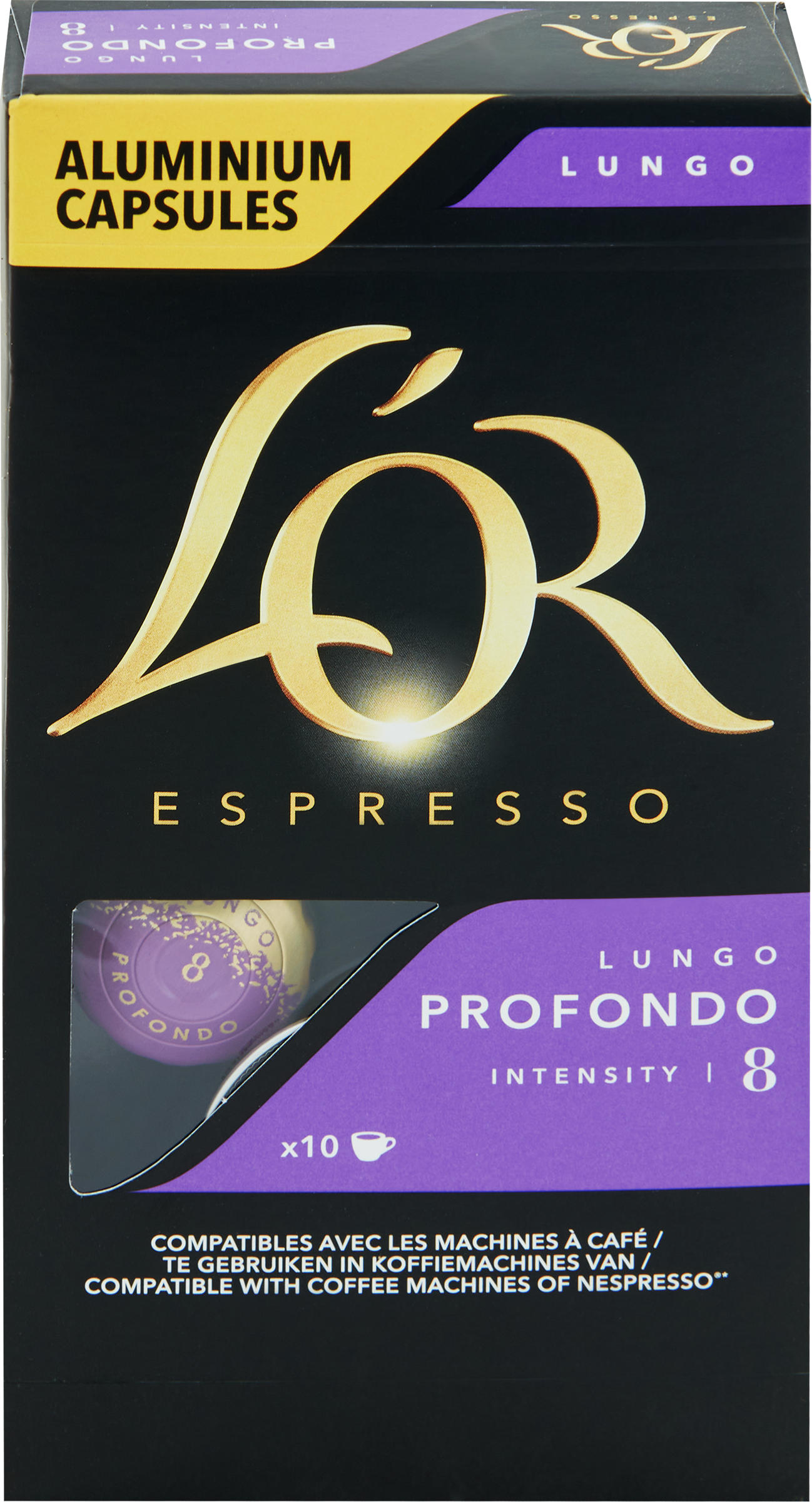 Изображение товара Кофе молотый в капсулах LOR Espresso Lungo Profondo натуральный 10 шт Изображение товара Кофе молотый в капсулах LOR Espresso Lungo Profondo натуральный 10 шт
