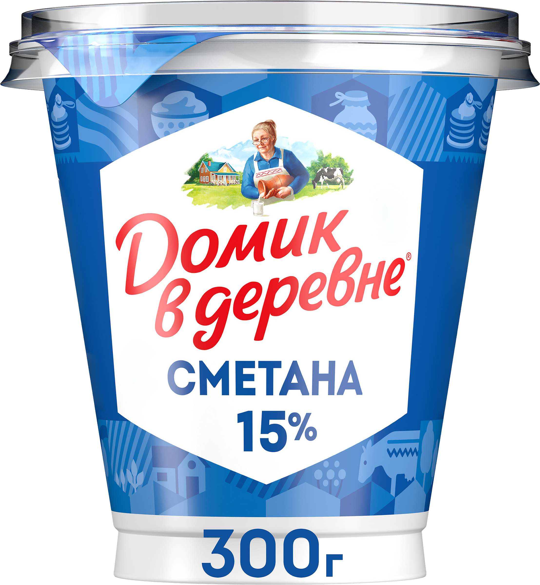 Изображение товара Сметана ДОМИК В ДЕРЕВНЯ 15% жирности 300г натуральный продукт Изображение товара Сметана ДОМИК В ДЕРЕВНЯ 15% жирности 300г натуральный продукт