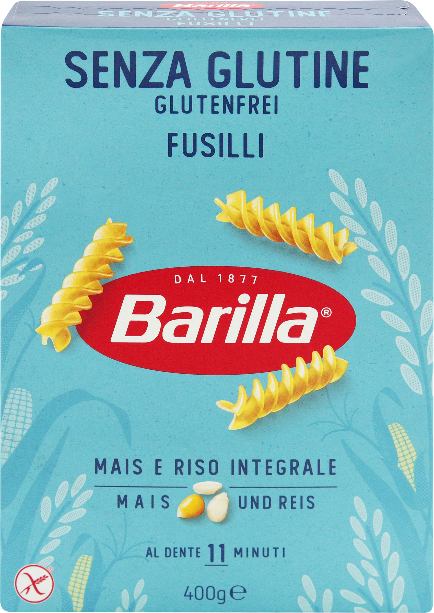 Изображение товара Макароны безглютеновые BARILLA Fusilli 400г Изображение товара Макароны безглютеновые BARILLA Fusilli 400г