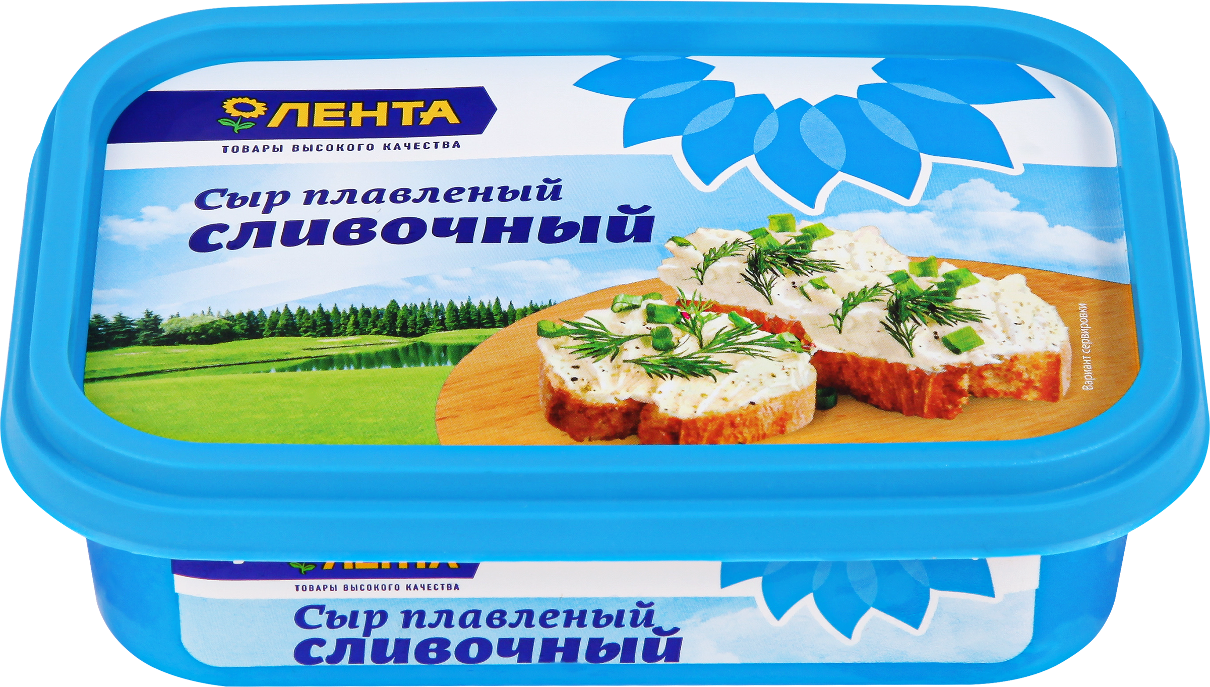 Изображение товара Сыр плавленый ЛЕНТА Сливочный 50%, без змж, 200г