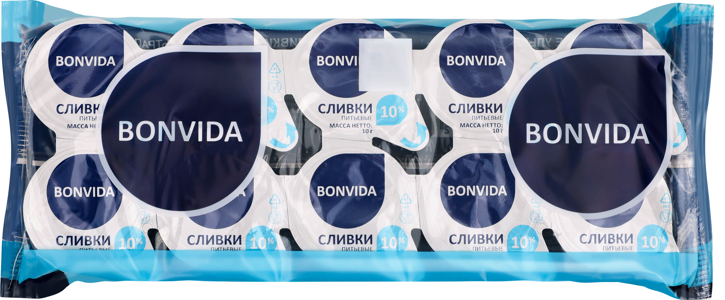 Изображение товара Сливки стерилизованные BONVIDA 10% порционные, без змж - удобные и натуральные Изображение товара Сливки стерилизованные BONVIDA 10% порционные, без змж - удобные и натуральные