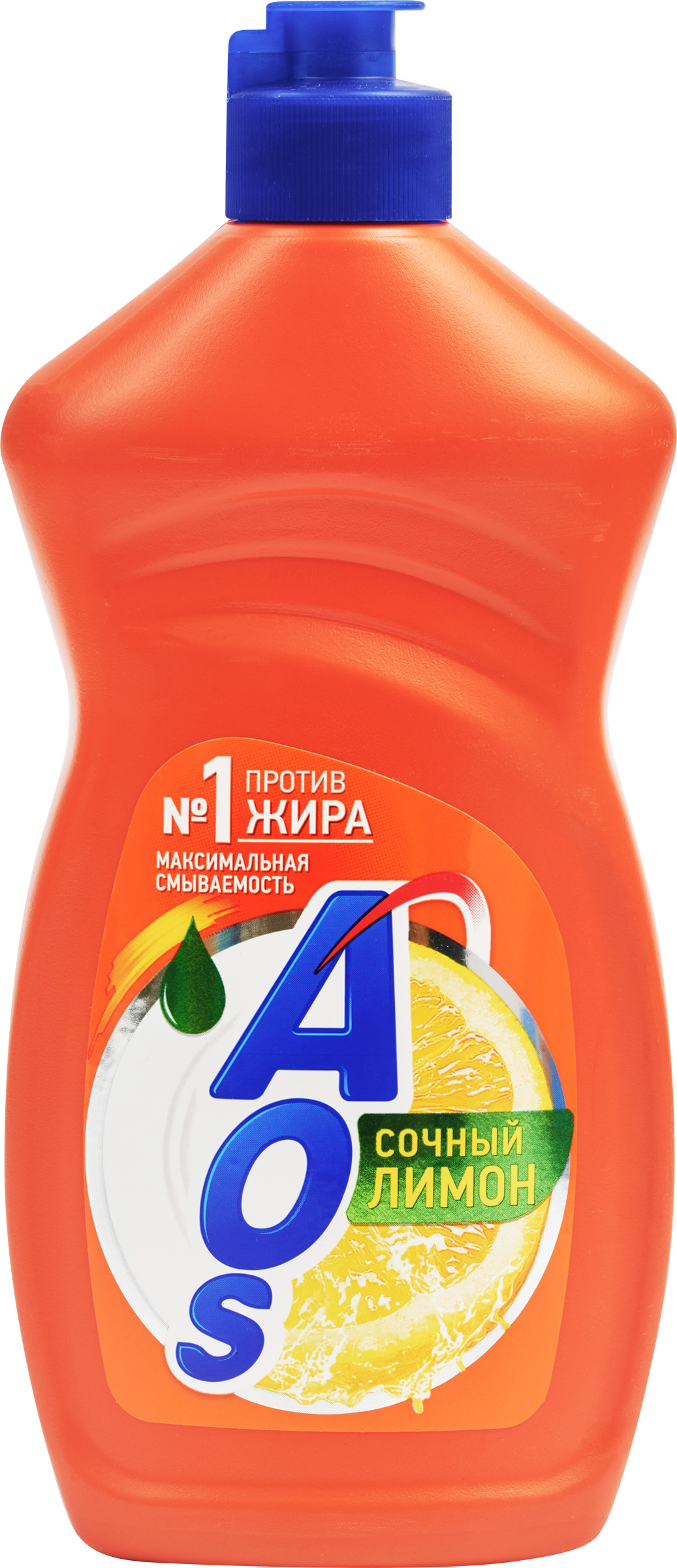 Изображение товара Жидкое средство для мытья посуды AOS Лимон, 450г