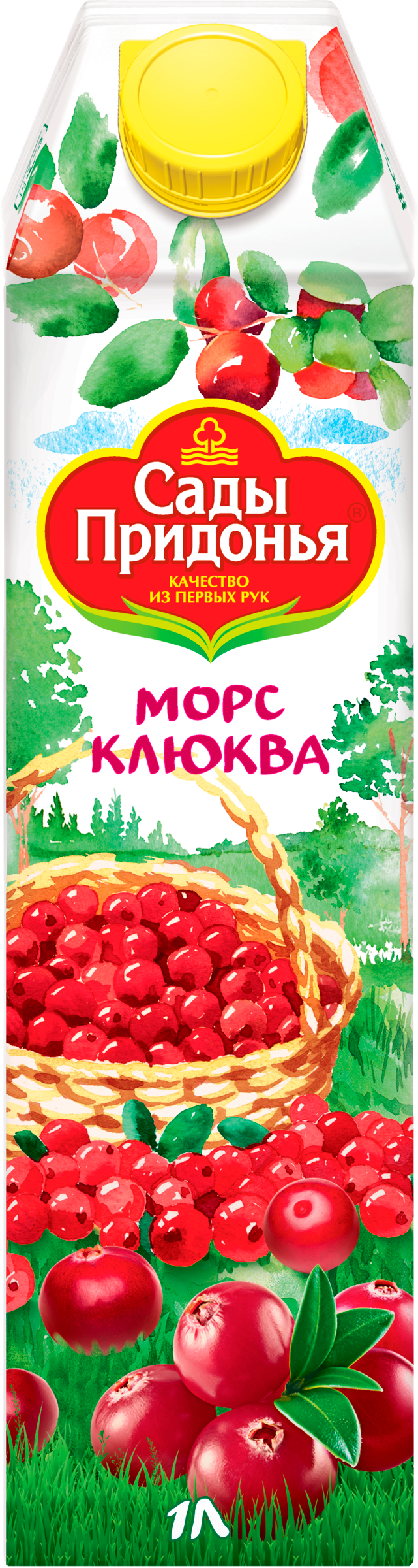 Изображение товара Морс САДЫ ПРИДОНЬЯ Клюква 1л - натуральный напиток с витамином C