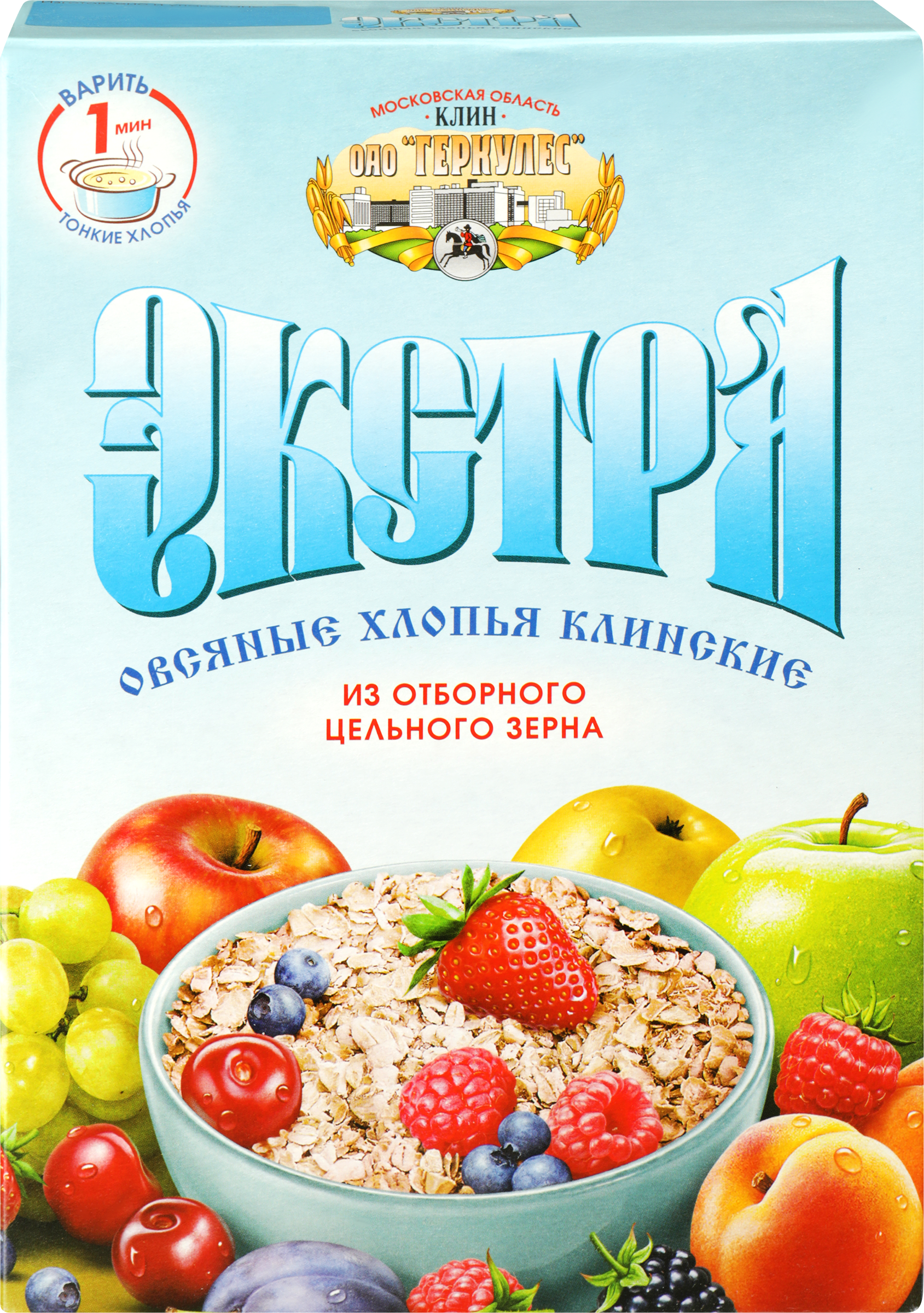 Изображение товара Овсяные хлопья КЛИНСКИЕ Экстра №3 для быстрого завтрака Изображение товара Овсяные хлопья КЛИНСКИЕ Экстра №3 для быстрого завтрака
