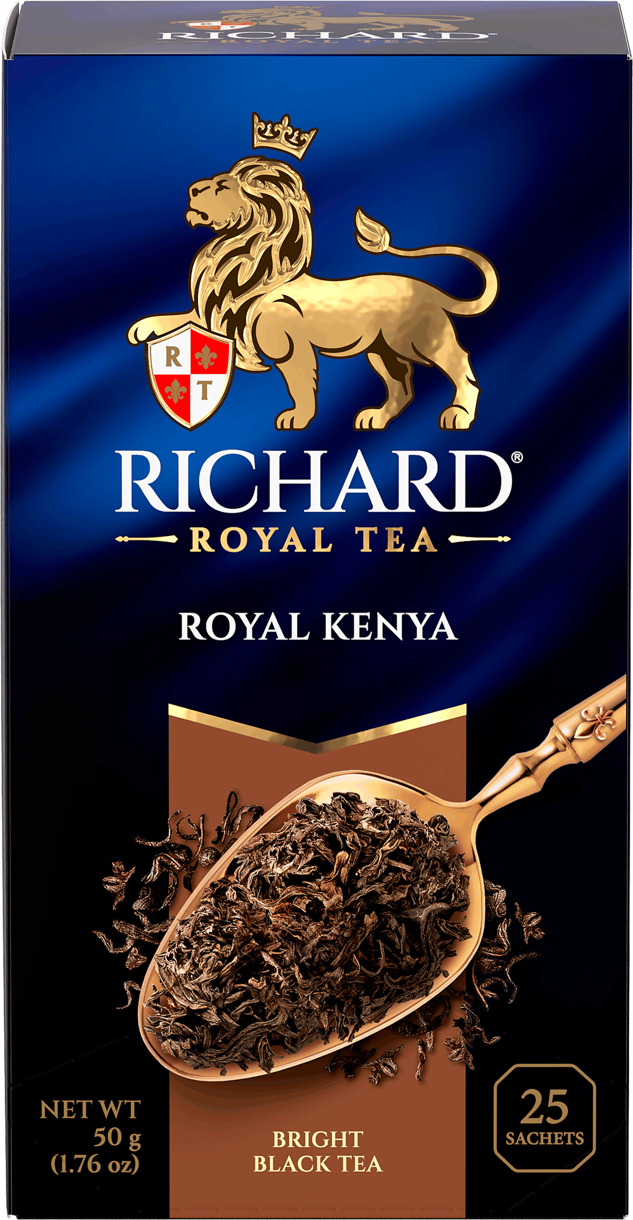 Изображение товара Чай черный RICHARD Royal Kenya, 25 пакетиков, насыщенный и ароматный напиток Изображение товара Чай черный RICHARD Royal Kenya, 25 пакетиков, насыщенный и ароматный напиток