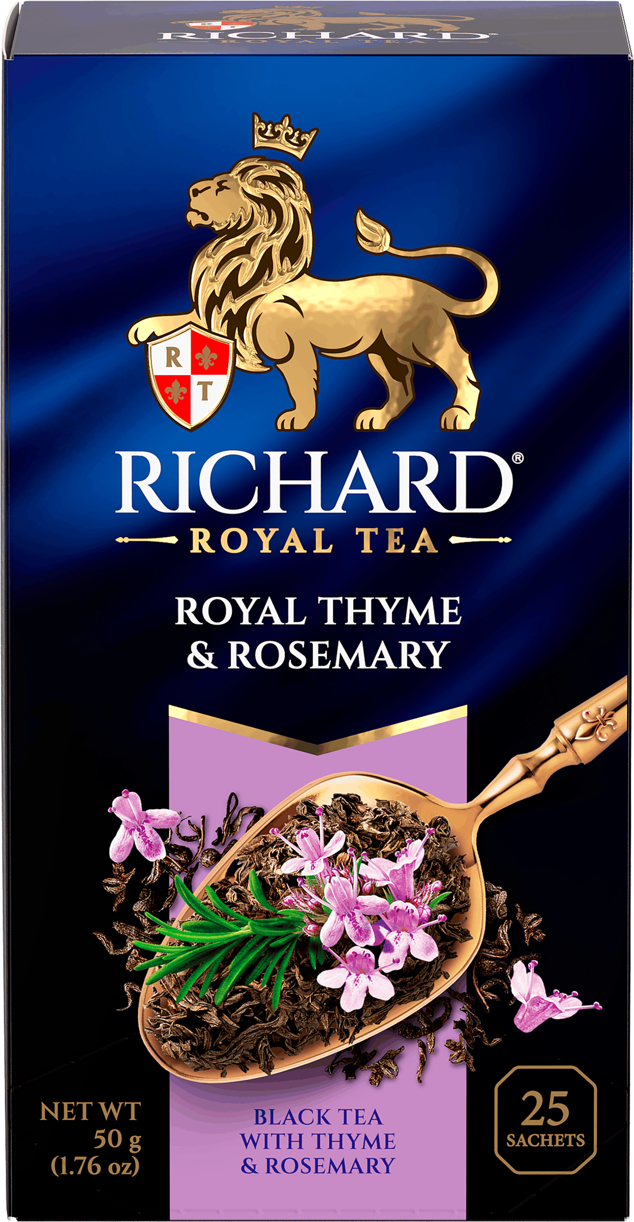 Изображение товара Черный чай RICHARD Royal Thyme Rosemary 25 пакетов ароматный натуральный напиток Изображение товара Черный чай RICHARD Royal Thyme Rosemary 25 пакетов ароматный натуральный напиток