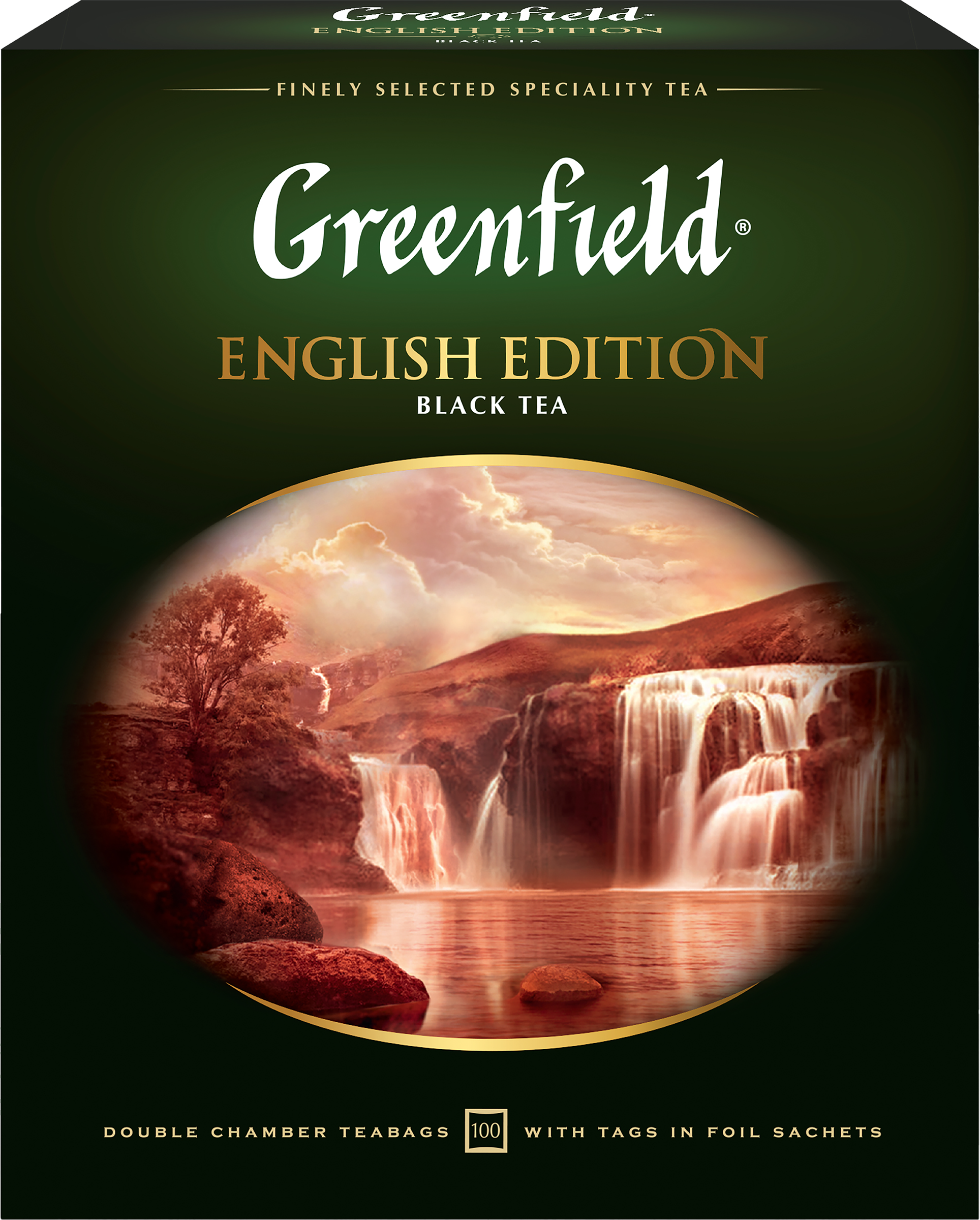 Изображение товара Чай черный GREENFIELD English Edition Цейлонский байховый 100 пакетов
