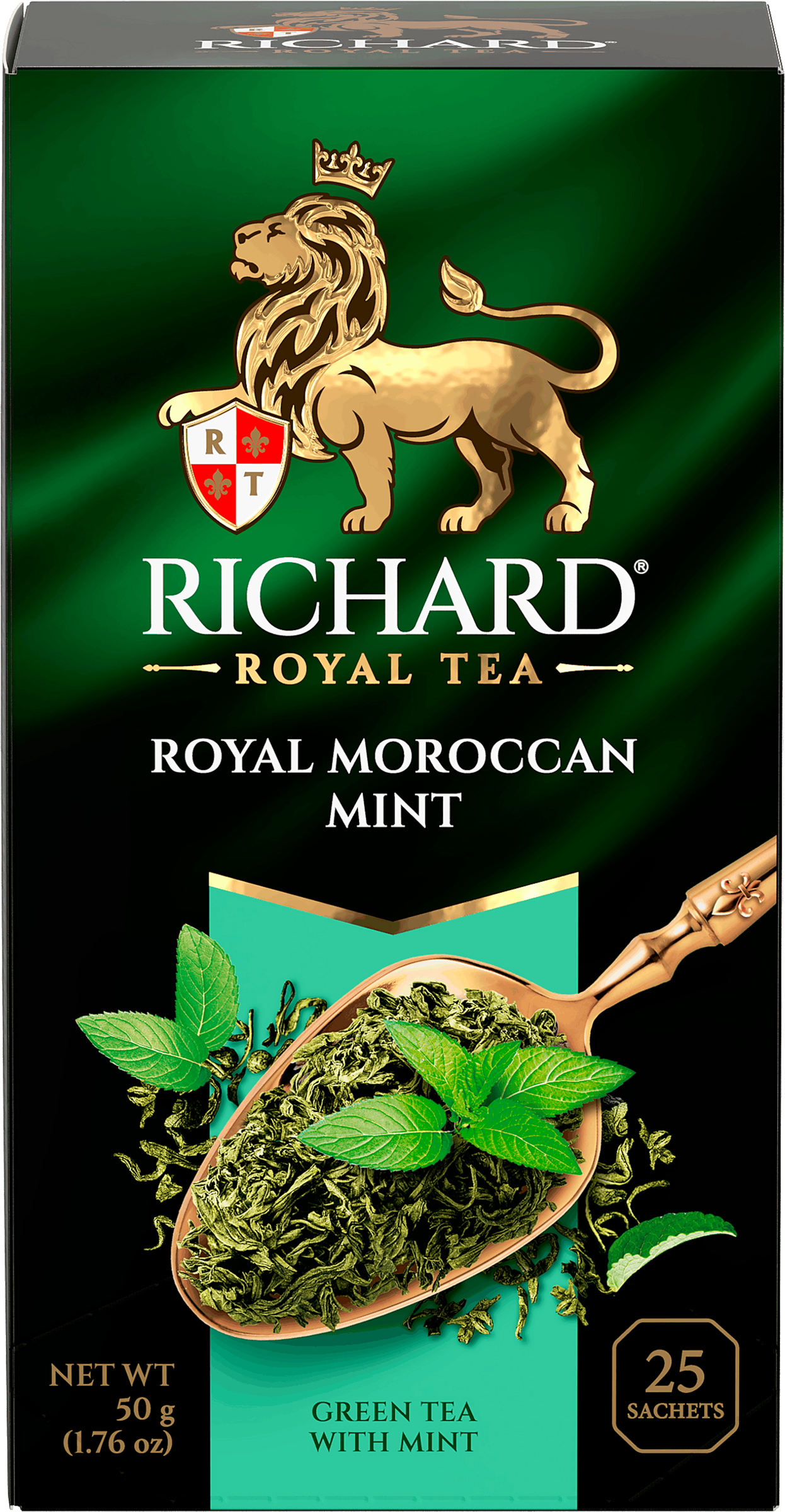 Изображение товара Зеленый чай RICHARD Moroccan Mint с мятой, 25 пакетиков