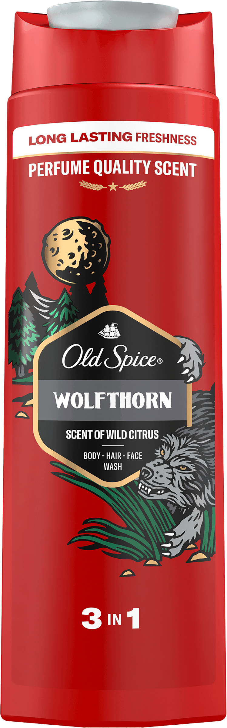 Изображение товара Гель для душа и шампунь мужской OLD SPICE Wolfthorn 400мл с ароматом мандарина и тропических фрукто Изображение товара Гель для душа и шампунь мужской OLD SPICE Wolfthorn 400мл с ароматом мандарина и тропических фрукто
