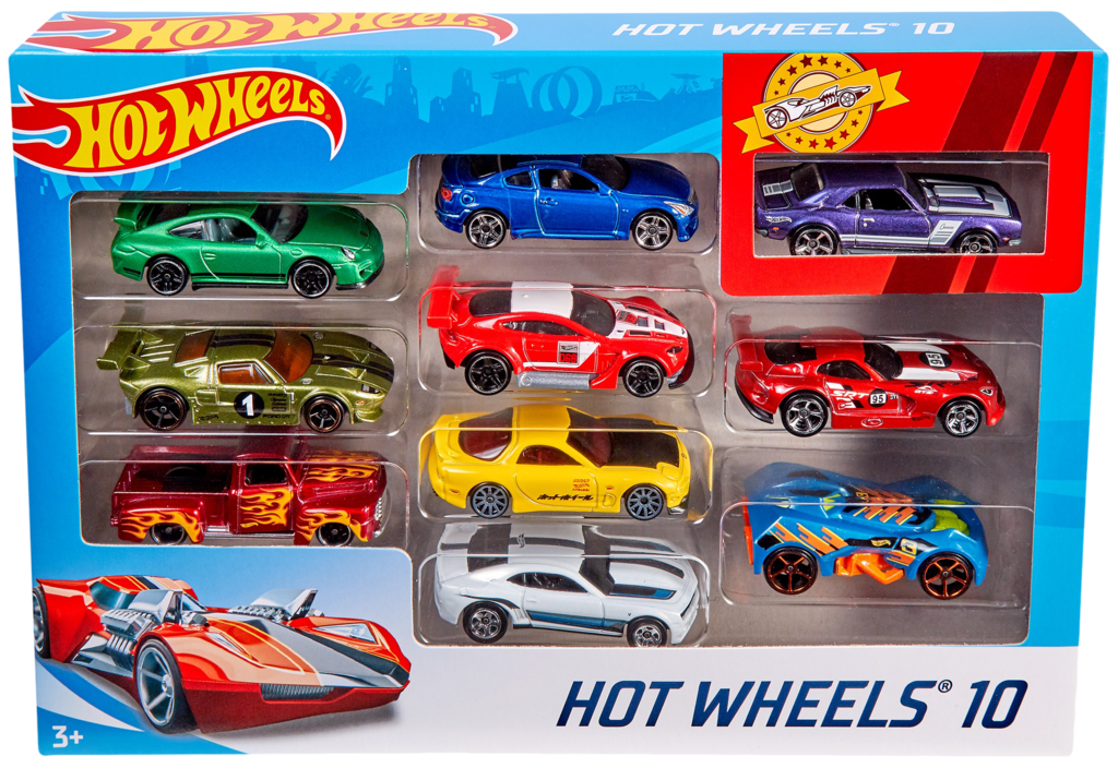 Изображение товара Набор машинок HOT WHEELS 1:64 коллекционных, литых Арт. 54886, 10шт