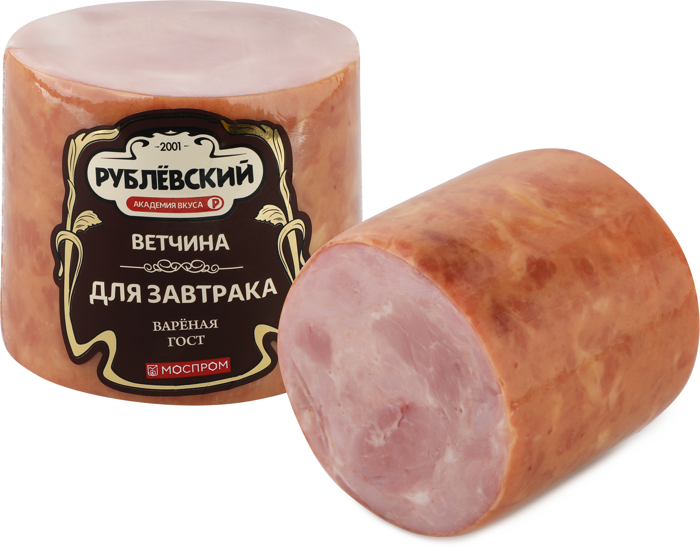 Изображение товара Вареная ветчина из свинины РУБЛЁВСКИЙ Для Завтрака высший сорт, 400г Изображение товара Вареная ветчина из свинины РУБЛЁВСКИЙ Для Завтрака высший сорт, 400г