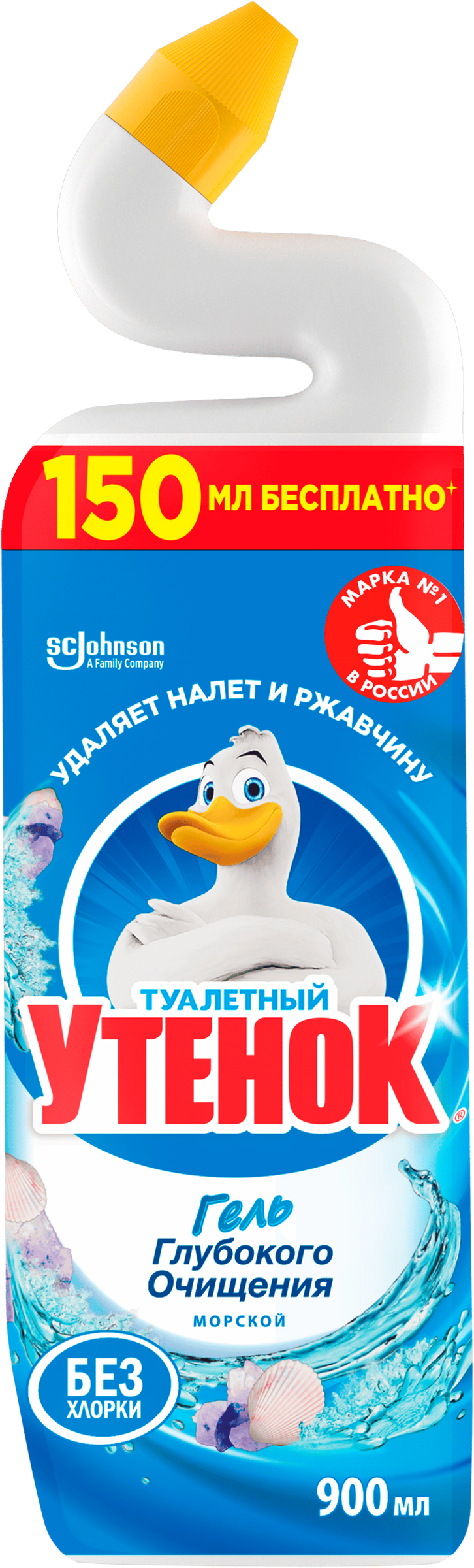 Изображение товара Средство для чистки унитаза ТУАЛЕТНЫЙ УТЕНОК Морской, 900мл