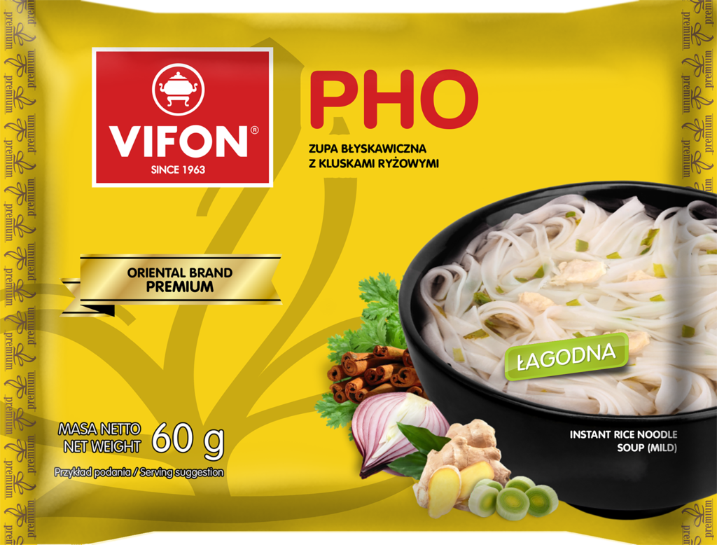 Изображение товара Рисовая лапша быстрого приготовления VIFON Pho Премиум 60 г Изображение товара Рисовая лапша быстрого приготовления VIFON Pho Премиум 60 г