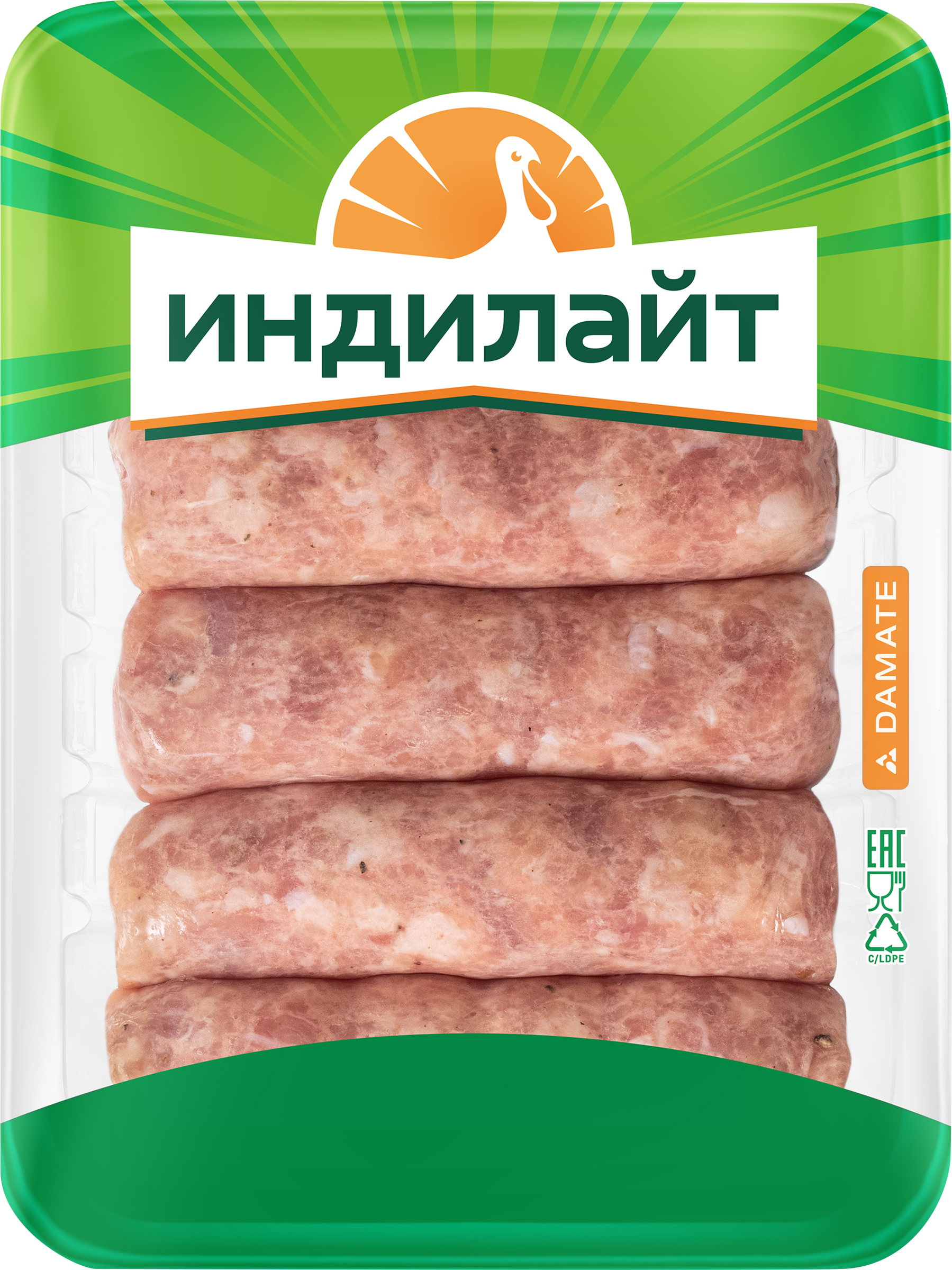 Изображение товара Купаты из индейки ИНДИЛАЙТ По-домашнему, 500г Изображение товара Купаты из индейки ИНДИЛАЙТ По-домашнему, 500г