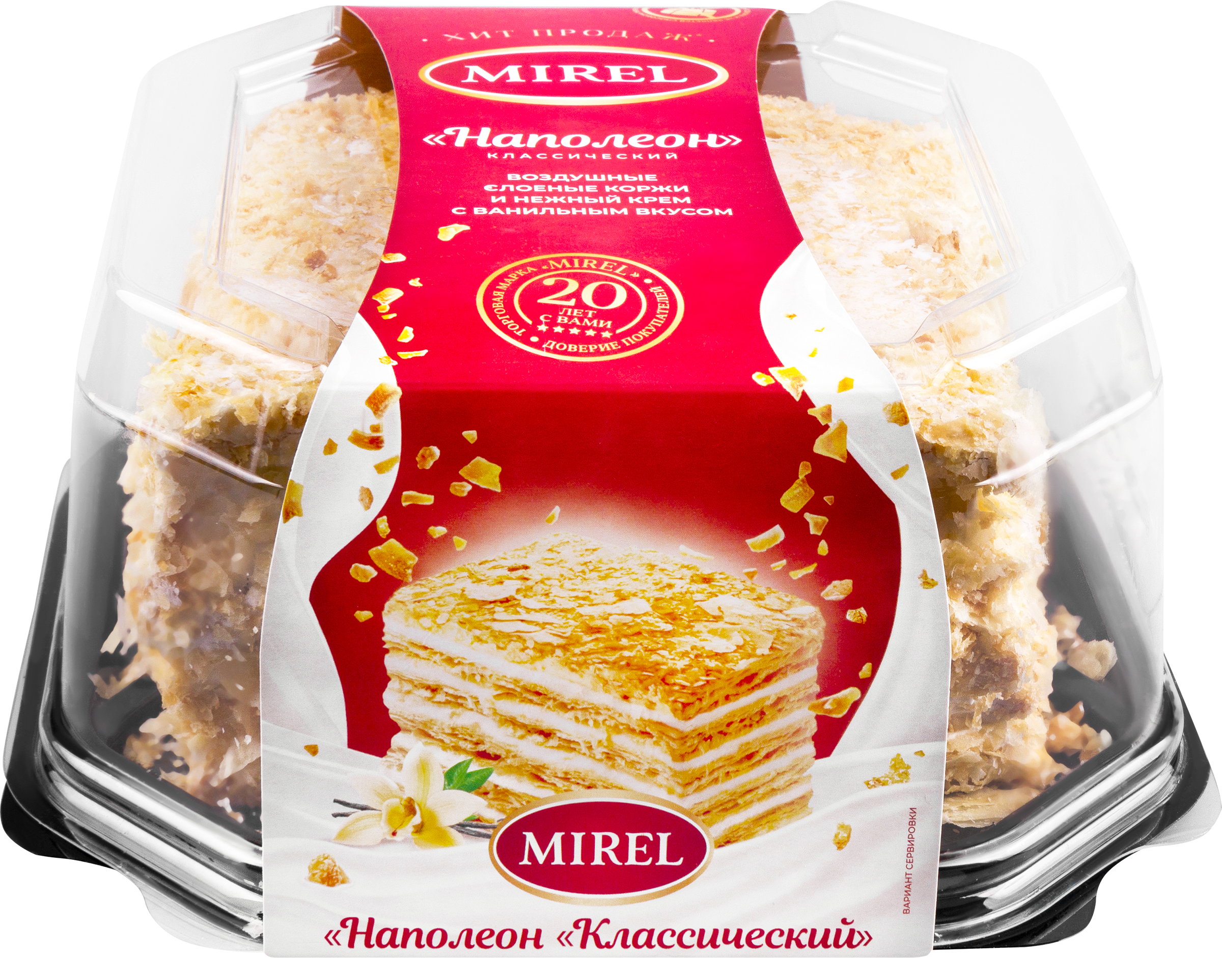 Изображение товара Торт слоеный MIREL Наполеон классический 550г
