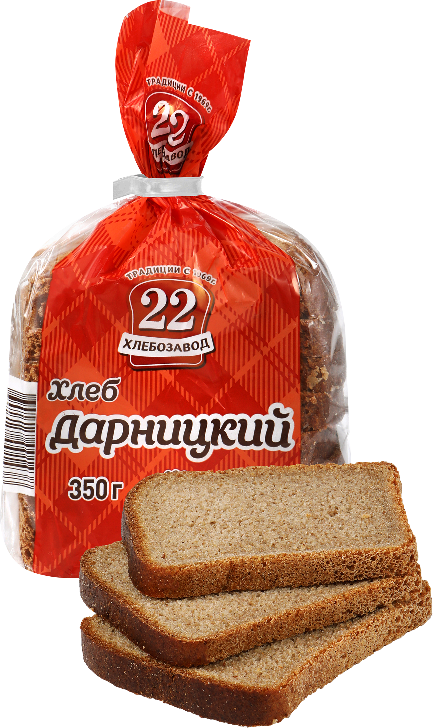 Изображение товара Дарницкий хлеб ХЛЕБОЗАВОДА №22 в нарезке 350 г натуральный ГОСТ Изображение товара Дарницкий хлеб ХЛЕБОЗАВОДА №22 в нарезке 350 г натуральный ГОСТ
