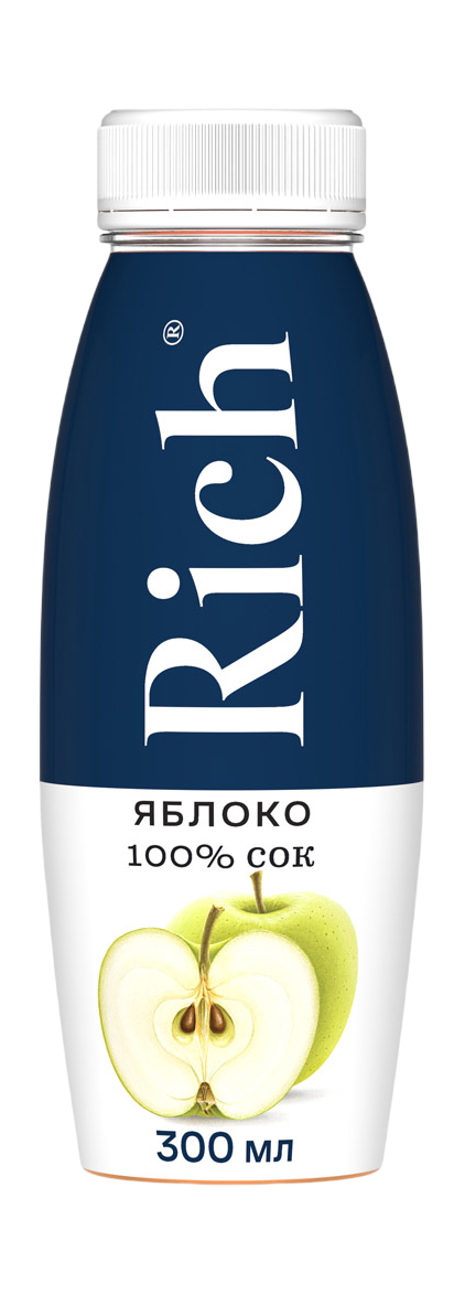 Изображение товара Натуральный яблочный сок RICH 0.3л без добавленного сахара