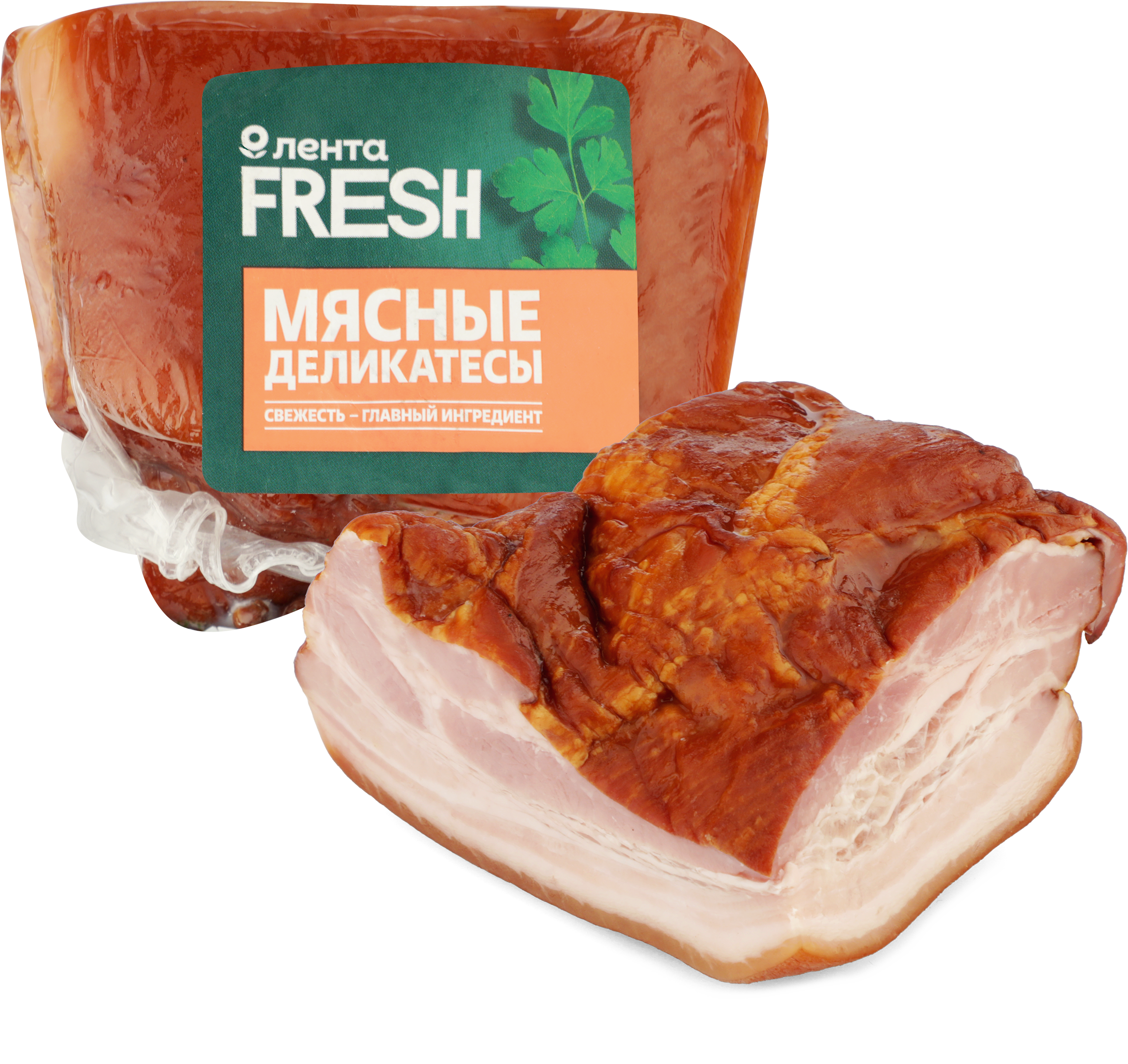 Изображение товара Грудинка копчено-вареная из свинины ЛЕНТА FRESH, весовая Изображение товара Грудинка копчено-вареная из свинины ЛЕНТА FRESH, весовая