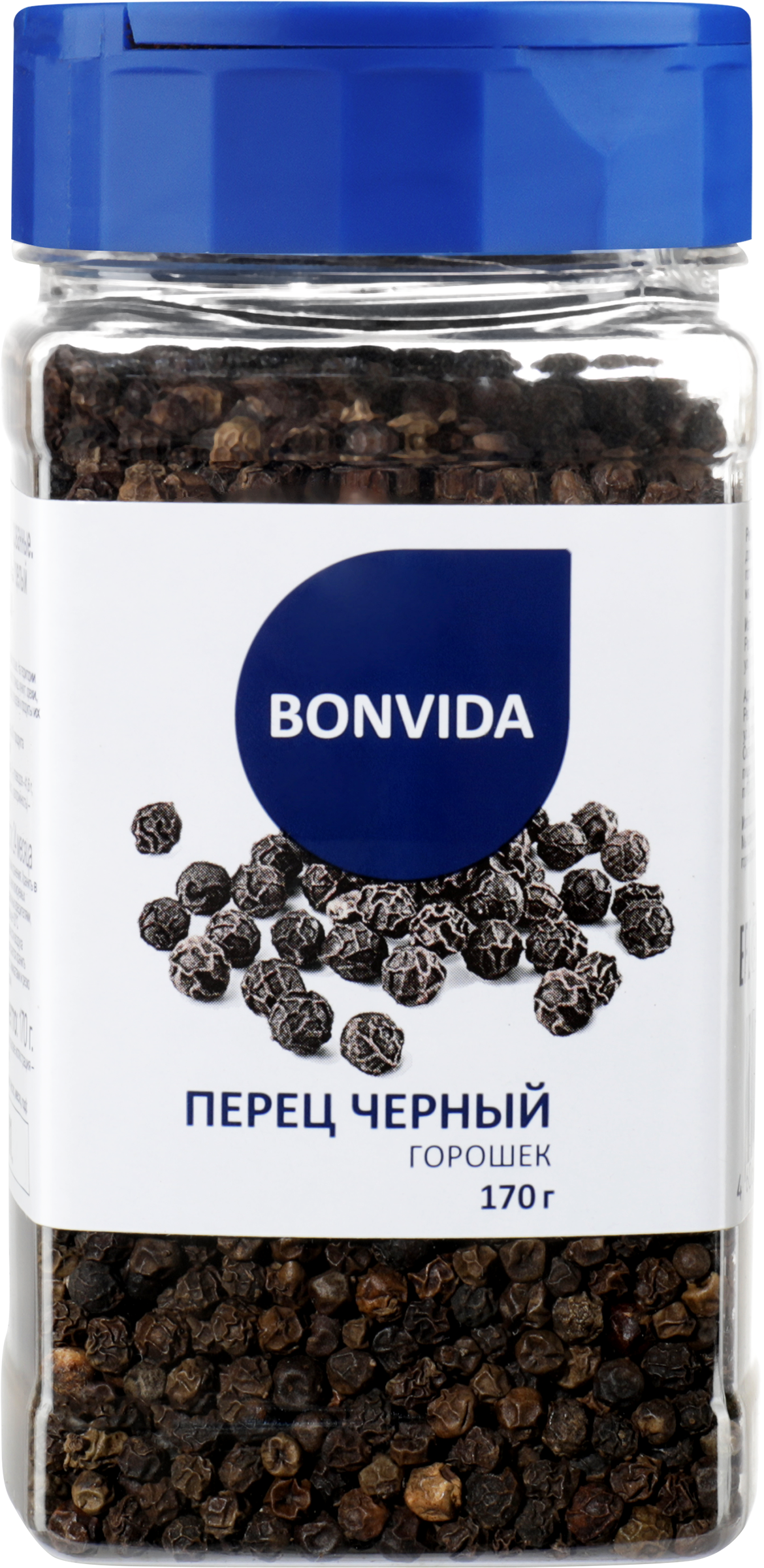 Изображение товара Перец черный BONVIDA горошек 170г приправа для блюд и маринадов Изображение товара Перец черный BONVIDA горошек 170г приправа для блюд и маринадов