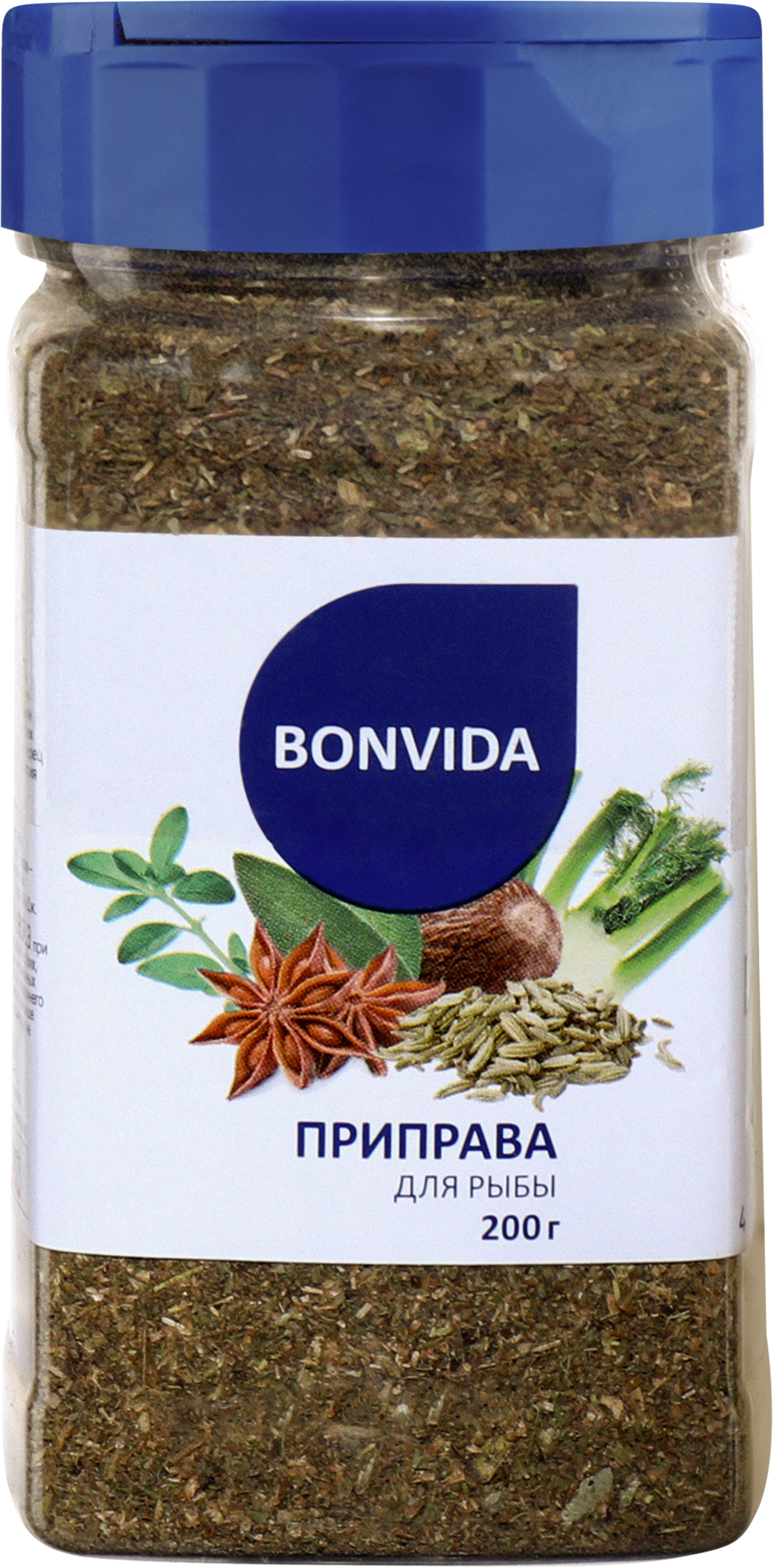 Изображение товара Приправа для рыбы BONVIDA 200г - натуральные специи для морских и речных блюд Изображение товара Приправа для рыбы BONVIDA 200г - натуральные специи для морских и речных блюд