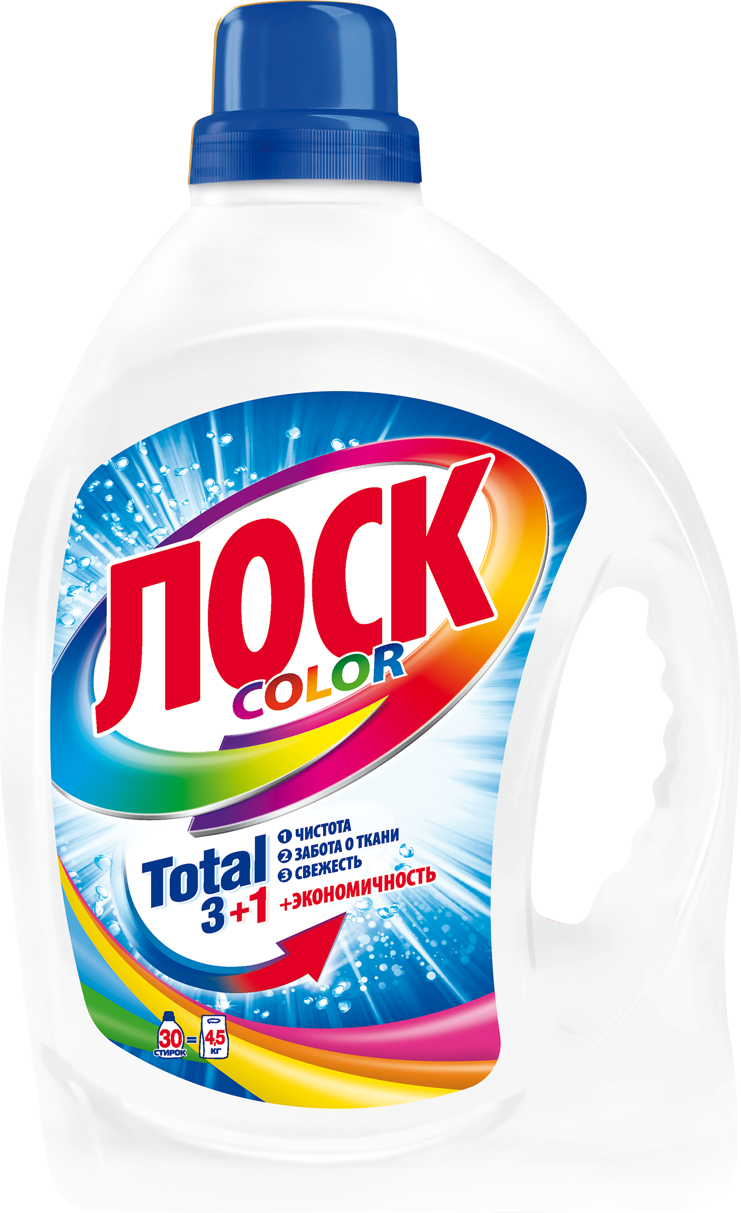 Изображение товара Гель для стирки цветного белья ЛОСК Color 1.95л для ярких тканей и пятен