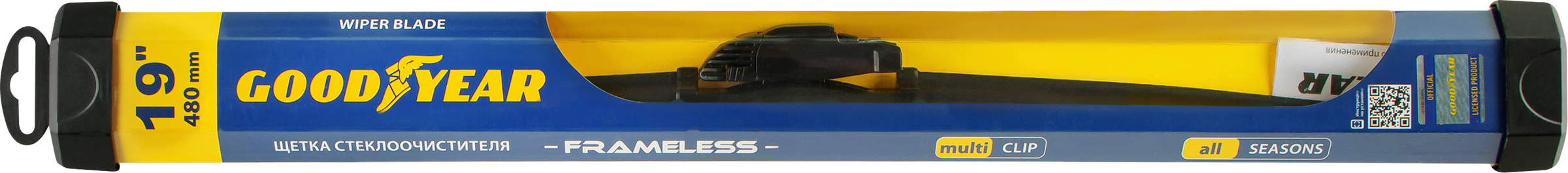 Изображение товара Щетка стеклоочистителя GOODYEAR Frameless бескаркасная 19"/48см
