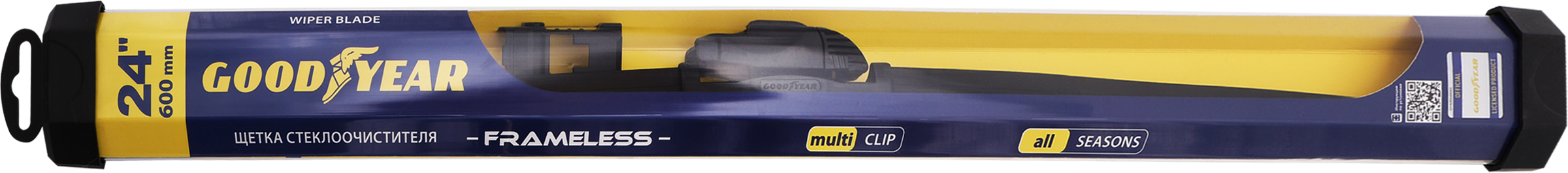 Изображение товара Щетка стеклоочистителя GOODYEAR Frameless 24/60см Гарантия качества