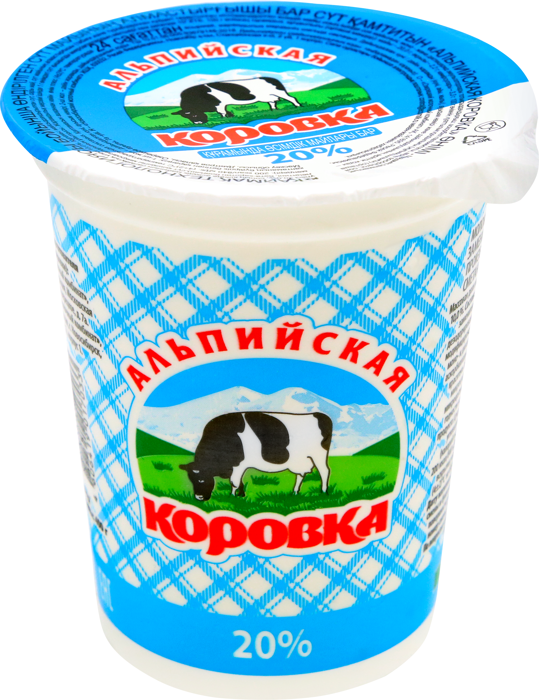 Изображение товара Молокосодержащий продукт АЛЬПИЙСКАЯ КОРОВКА 20% на основе сметаны, 400 г Изображение товара Молокосодержащий продукт АЛЬПИЙСКАЯ КОРОВКА 20% на основе сметаны, 400 г